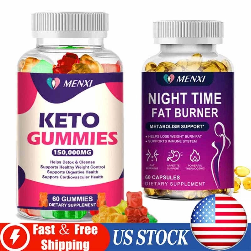Keto Gummies Diet Weight Loss 60ct Night Time Fat burner Appetite Suppressant US