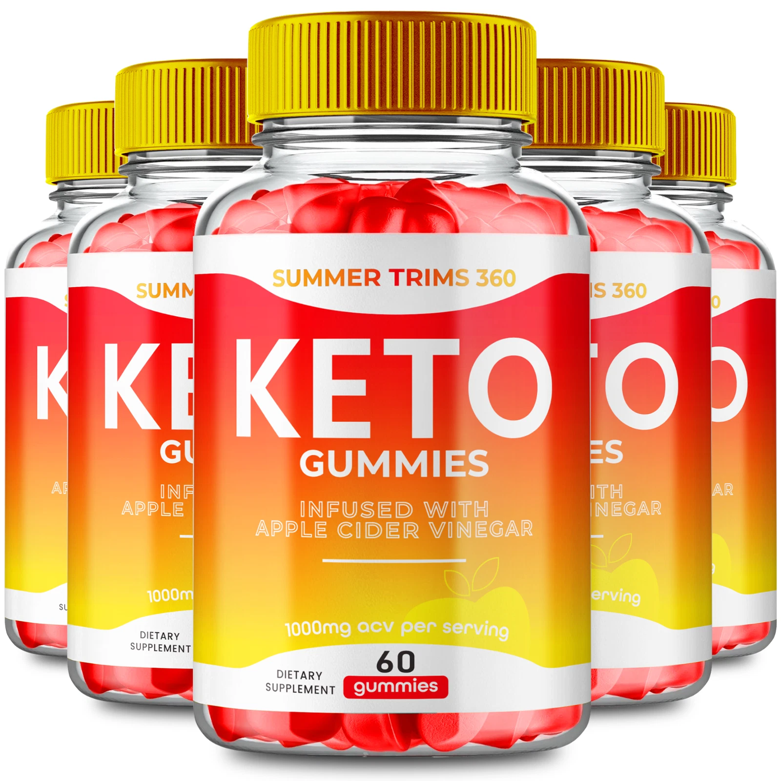 (5 Pack) Summer Trims 360 Keto ACV Gummies, Weight Loss Gummy (300 Gummies)