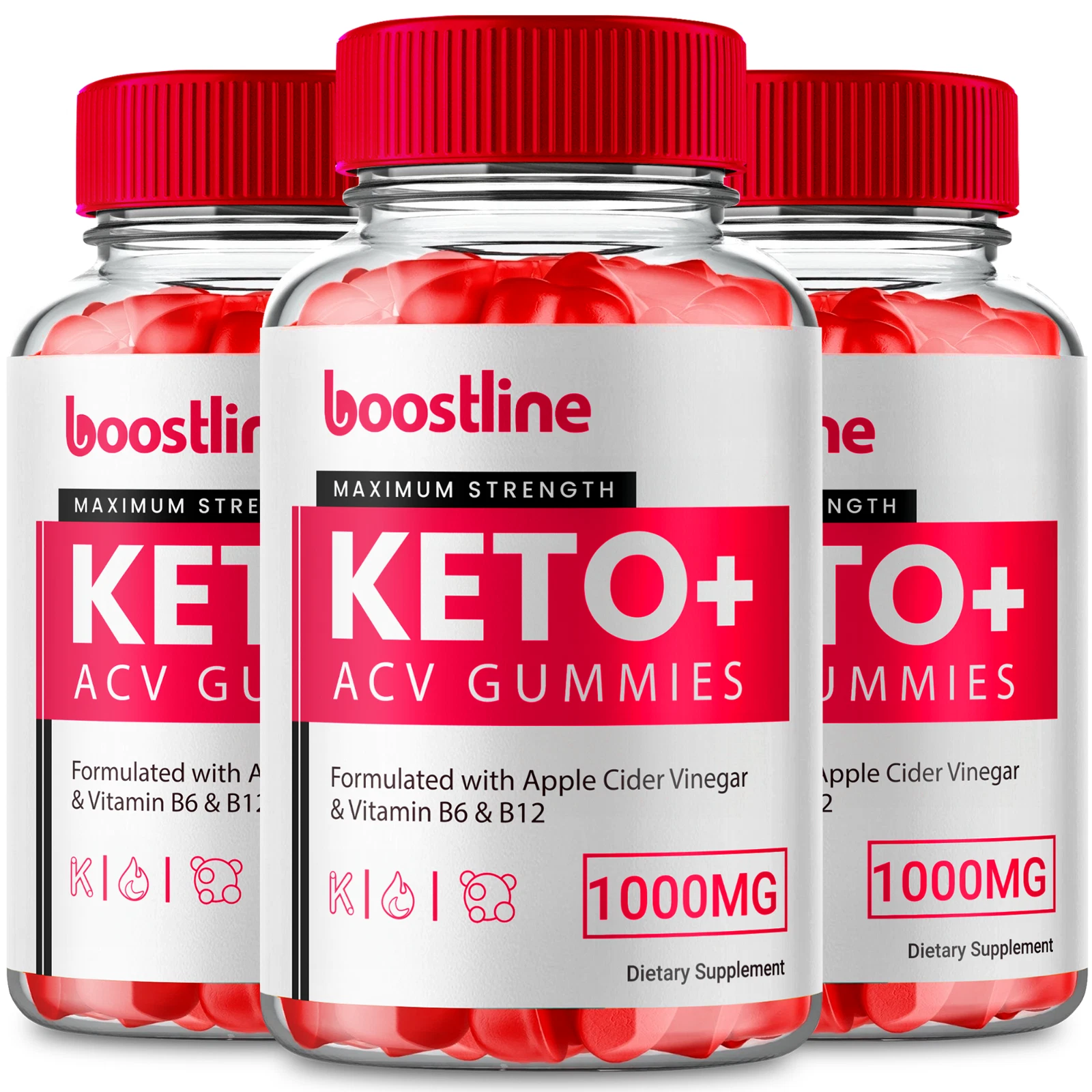 (3 Pack) Boostline Keto Gummies, Boostline ACV Gummies Weight Loss (180 Gummies)