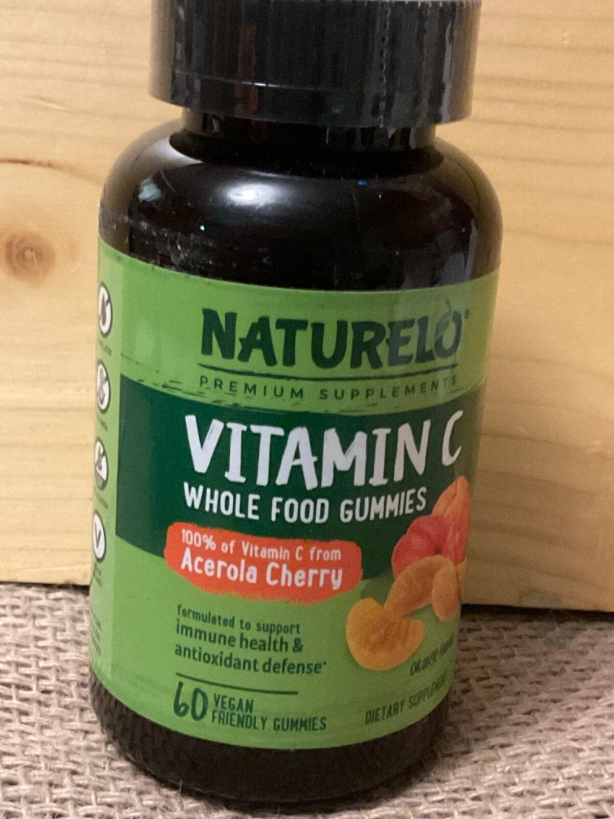 Vitamin C Whole Food Gummies Cherry 60 Vegan Friendly Gummies