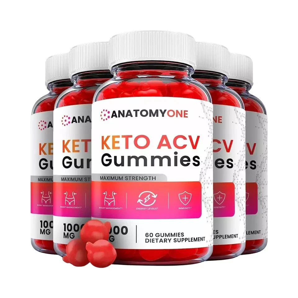 Anatomy One Keto ACV Gummies Maximum Strength Supplements (300 Gummies) 5-Pack
