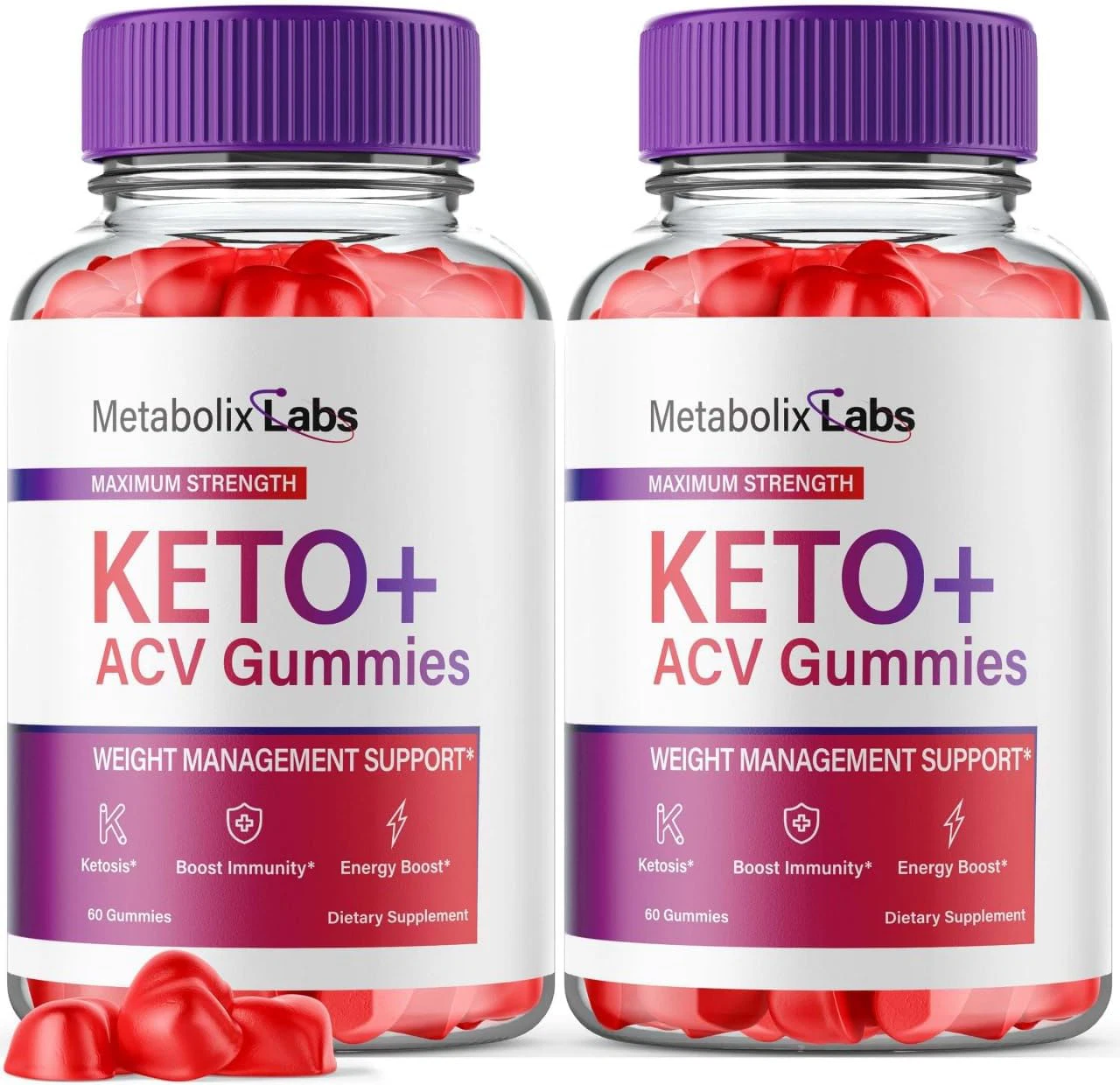 (2 Bottles) Metabolix Labs Keto Gummies, Metabolix Labs Keto ACV For Weight Loss