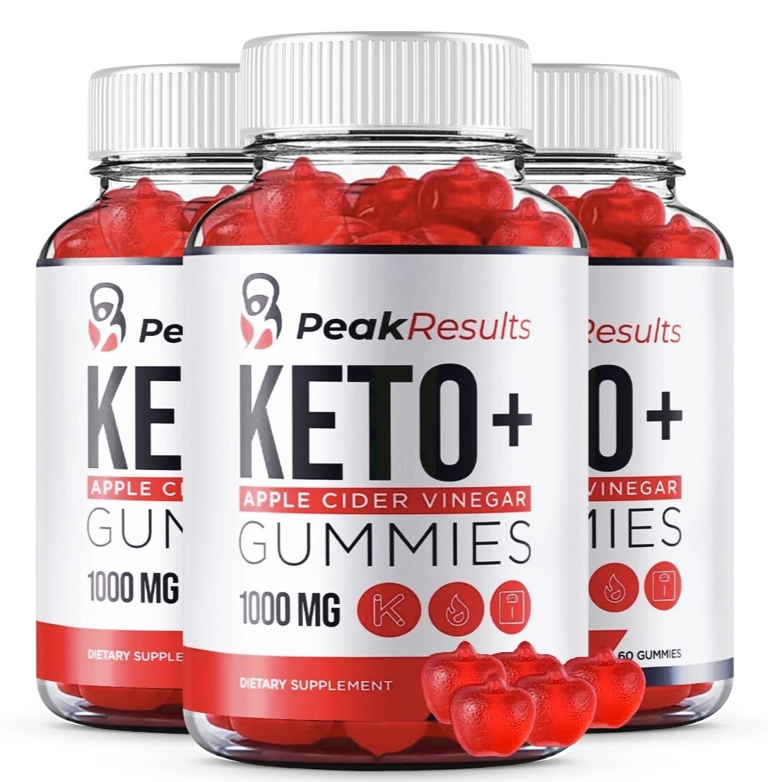 (3 Pack) Peak Results Keto + ACV Gummies Formula for Weight Loss (180 Gummies)
