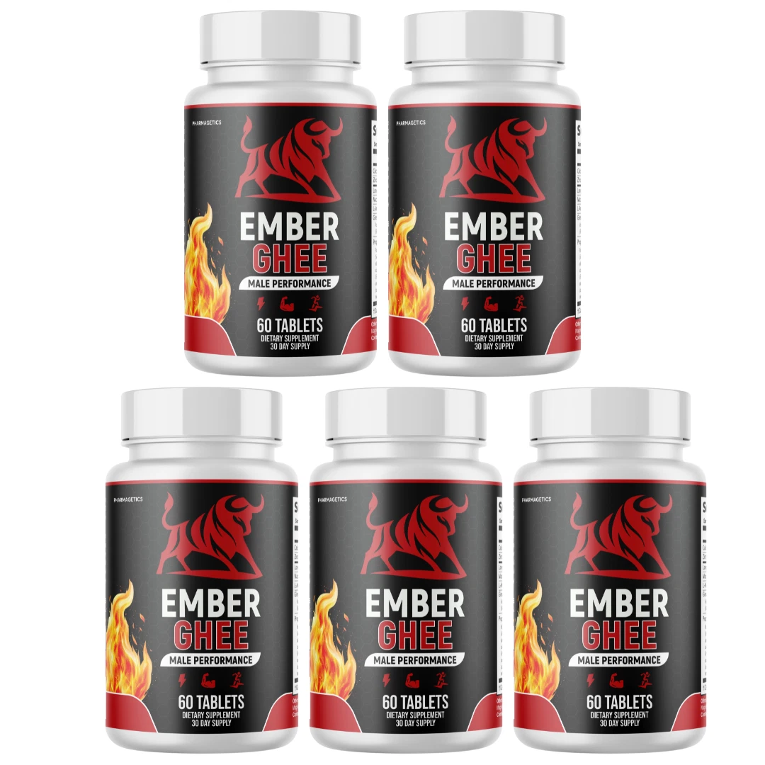 Ember Ghee - Male Enhancement Supplement, Max Performance - 5 Bottles