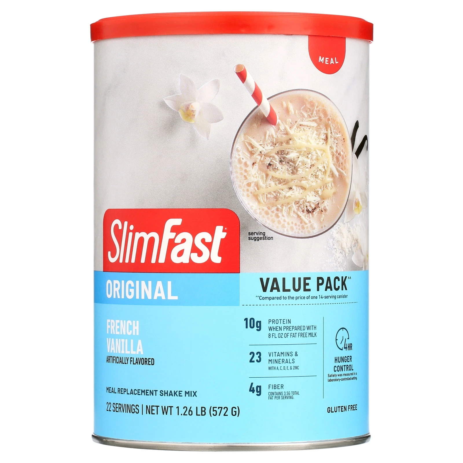 SlimFast Original Meal Replacement Shake Mix, French Vanilla, 22 Servings