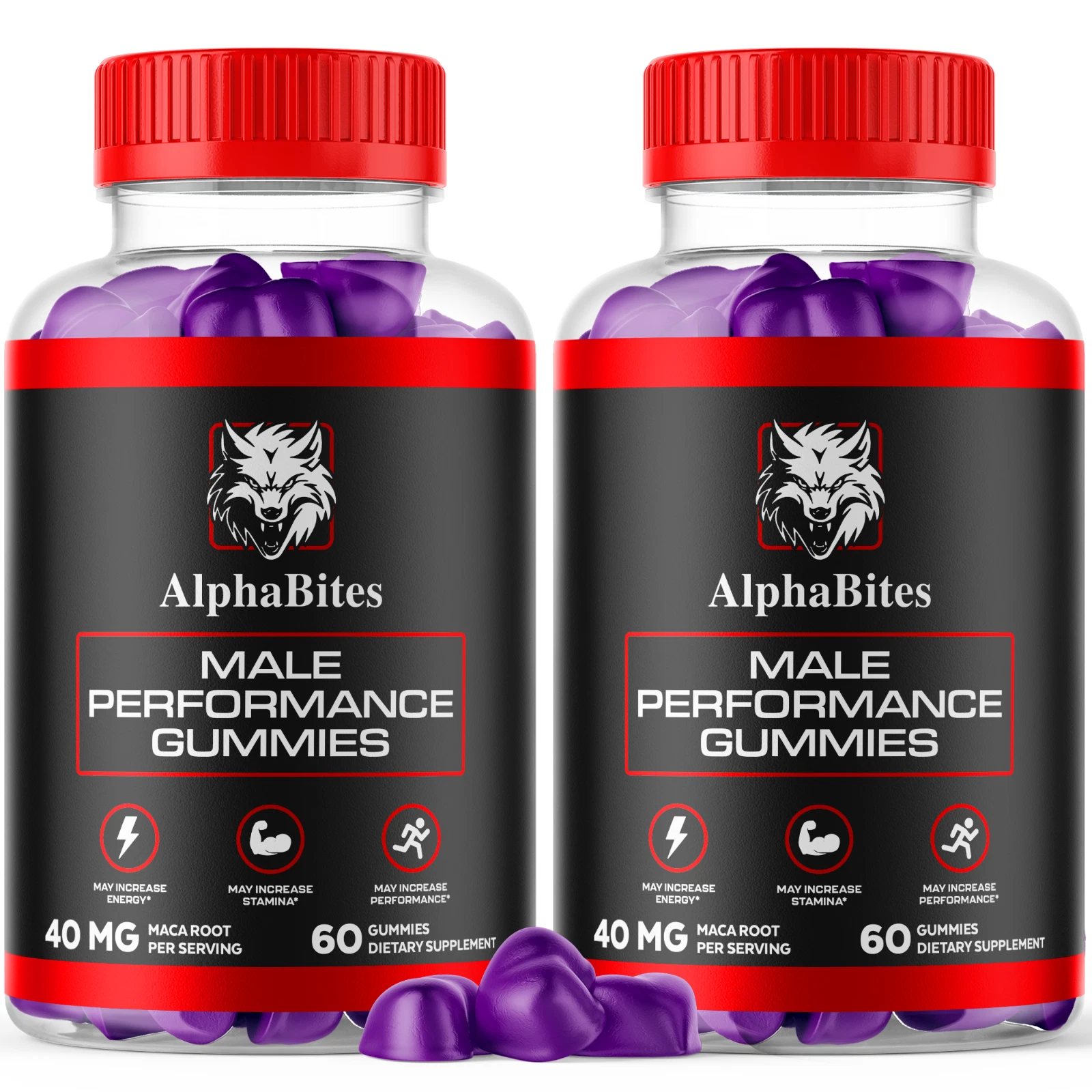 Alpha Bites Performance Booster for Men and Stamina Support (2 Pack)
