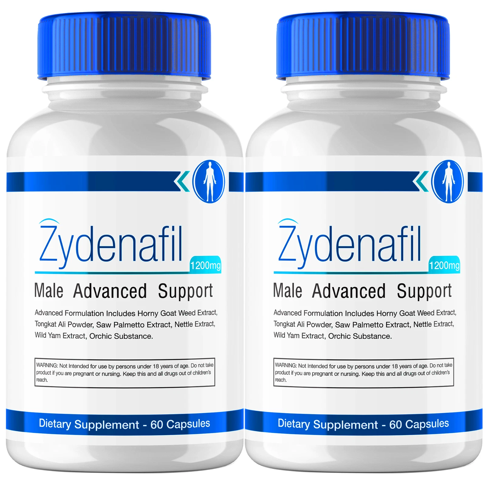 (2 Pack) Zydenafil Pills for Men Advanced Formula - Male Support (120 Capsules)