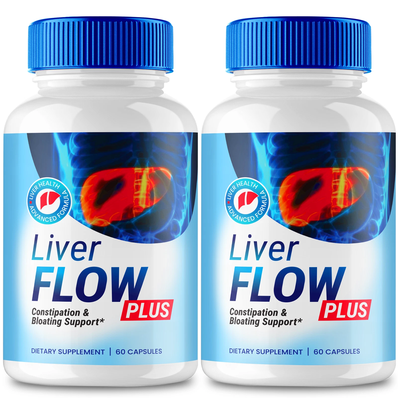 (2 Pack) Liver Flow Plus Capsules LiverFlow Pills Gut Health Formula Supplement