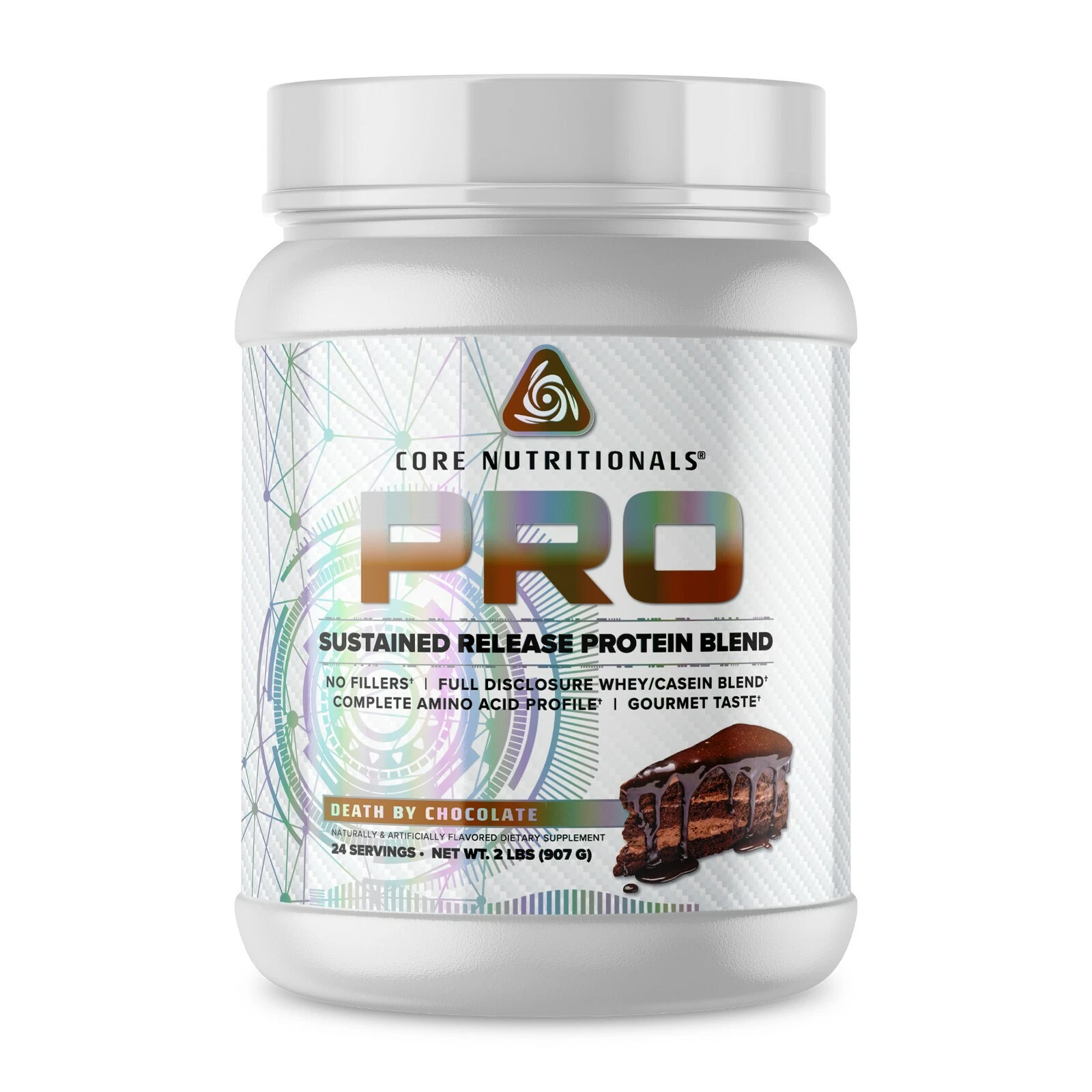Core Nutritionals PRO Release Protein & Digestive Enzymes 2LB Death By Chocolate