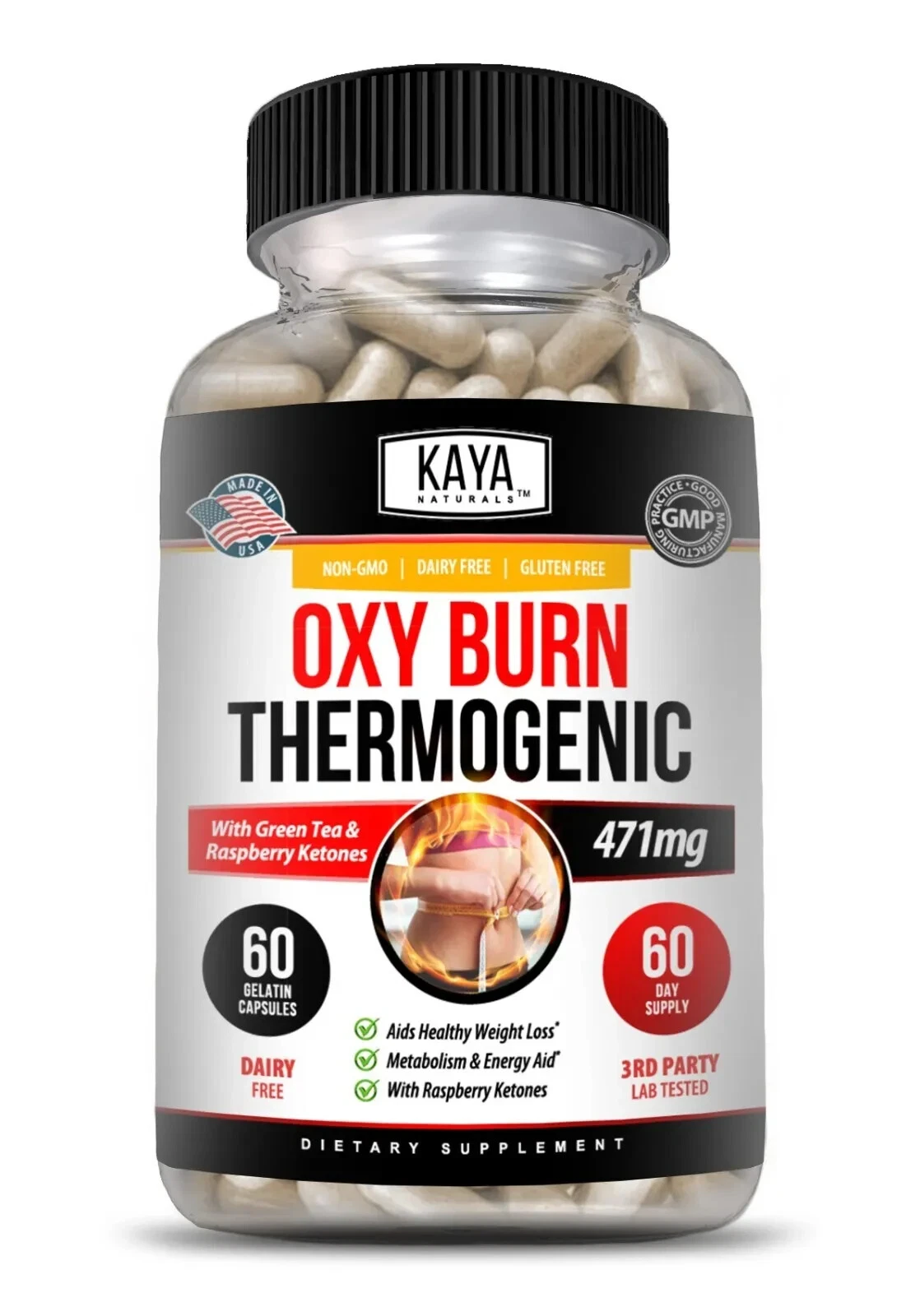 Oxy Burn Thermogenic - L-Carnitine - Weight Loss, Suppress Appetite, Fat Burning