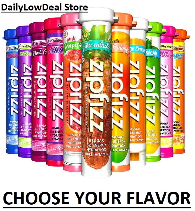 Zipfizz Healthy Energy Drink Mix, 30 Tubes Select Flavor - FRESH!!