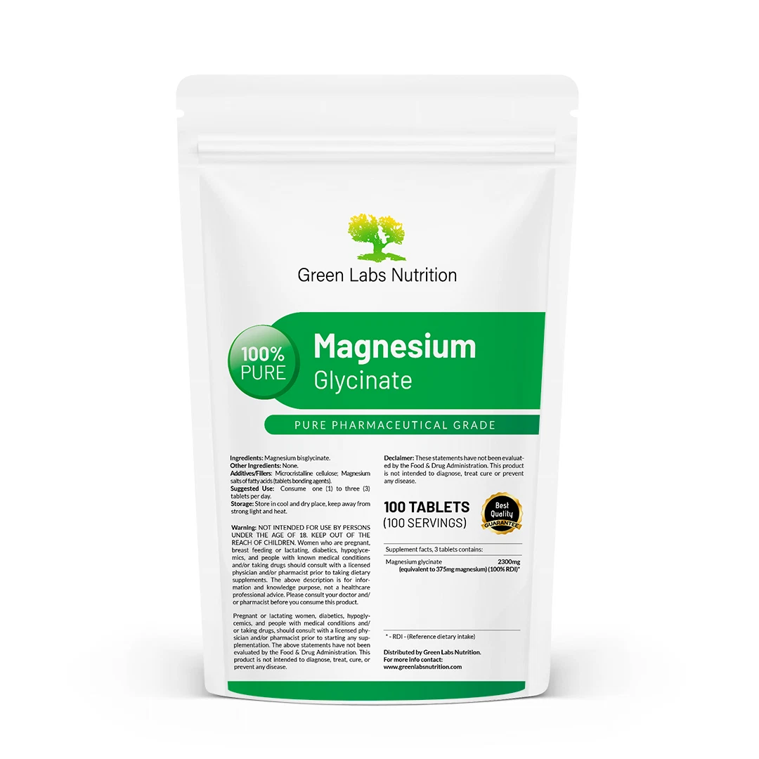 Magnesium Glycinate Tablets – High Strength for Sleep, Relaxation & Muscle Care