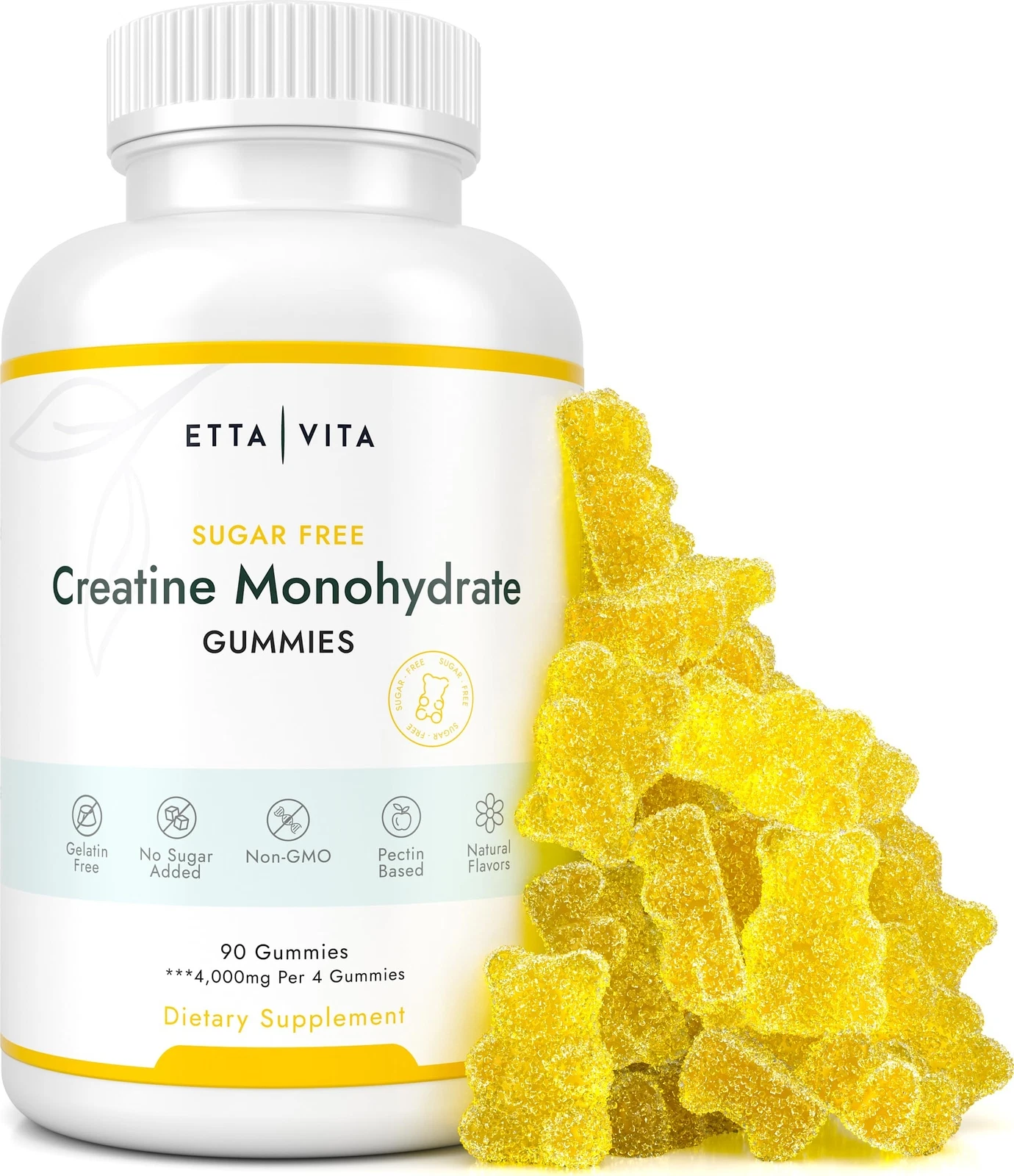 Sugar-Free Creatine Monohydrate Gummies 1g/gummy for Intake Control Potent Cr...