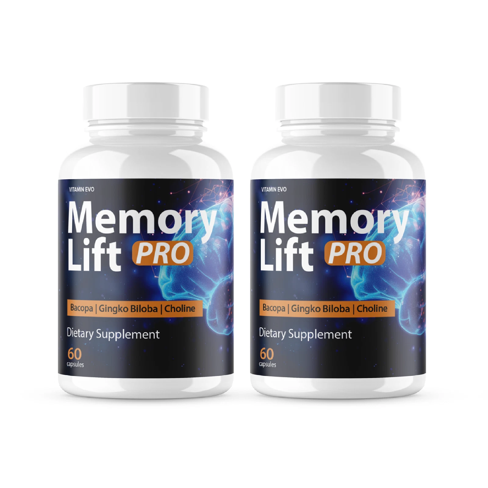 (2 Pack) Memory Lift Pro Brain and Memory Support Nootropic Formula 120 Capsules