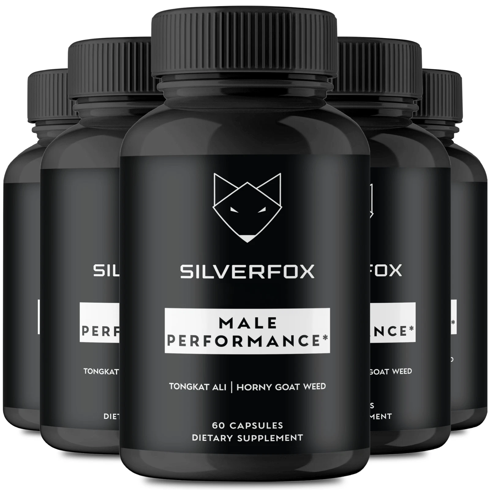 (5 Pack) Silver Fox for Men, Enhancement Pills for Advanced Male Performance