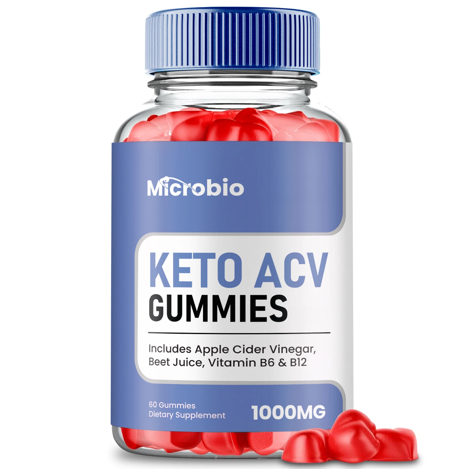 Microbio Keto ACV Gummies for Advanced Weight Loss and Energy 60ct