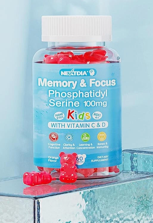Phosphatidylserine Supplement for Kids, Sugar-Free Brain Gummies ~ Free Shipping