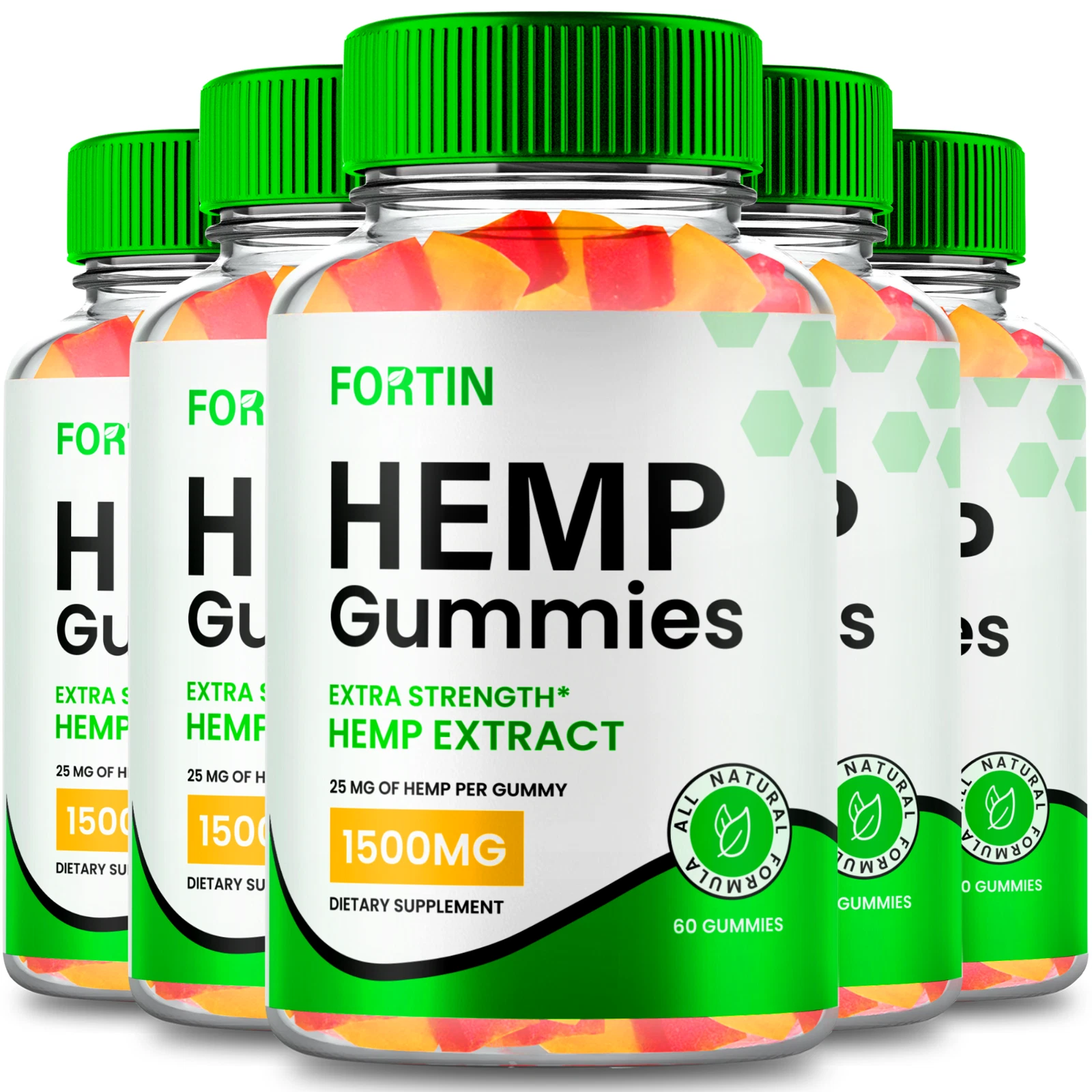 (5 Pack) Fortin Gummies, Fortin for Overall Wellness Gummies (300 Gummies)