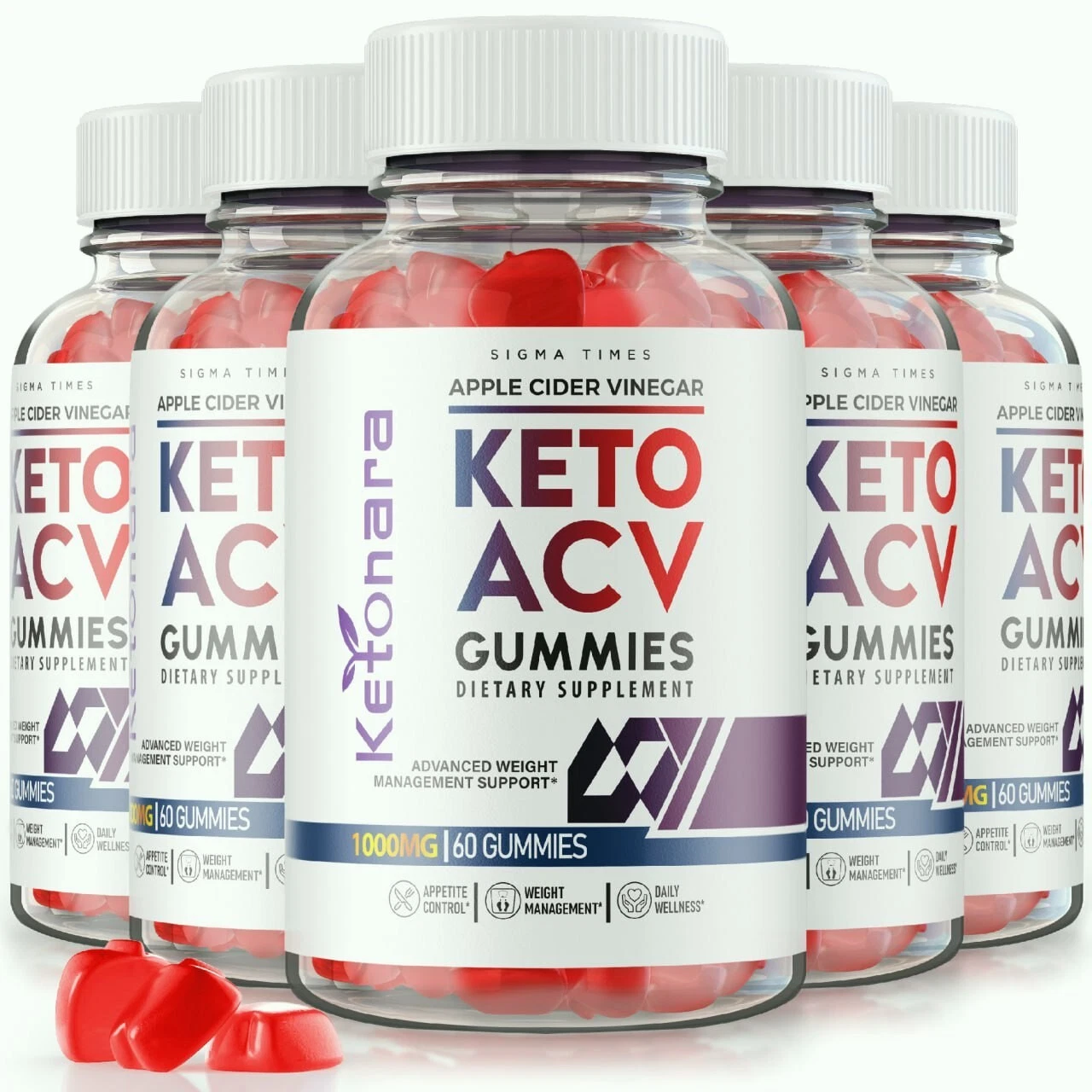 (5 Pack) Ketonara Keto ACV Gummies for Advanced Weight Loss and Energy Levels