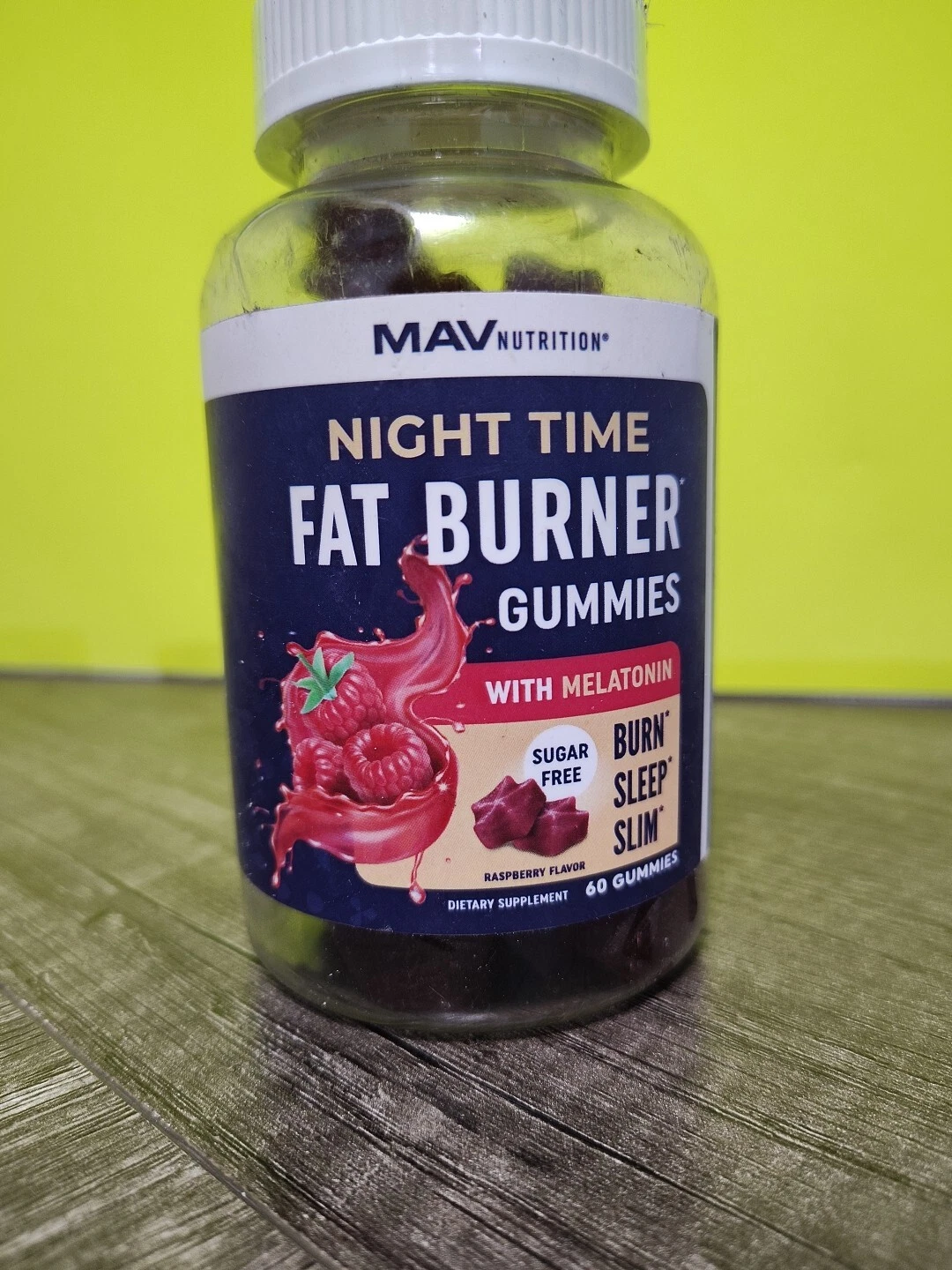 Night Time Fat Burner Gummies with Zero Sugar for Sleep & Weight Loss Support