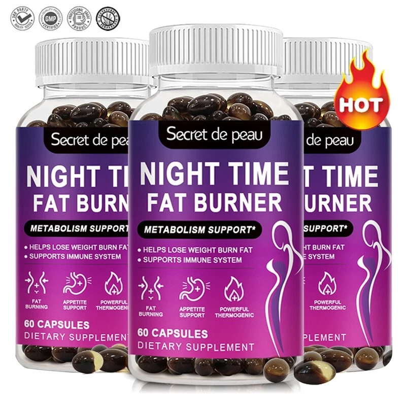 Night Time Fat Burner Supplement - Weight Loss,Appetite Suppressant,Detox Clean