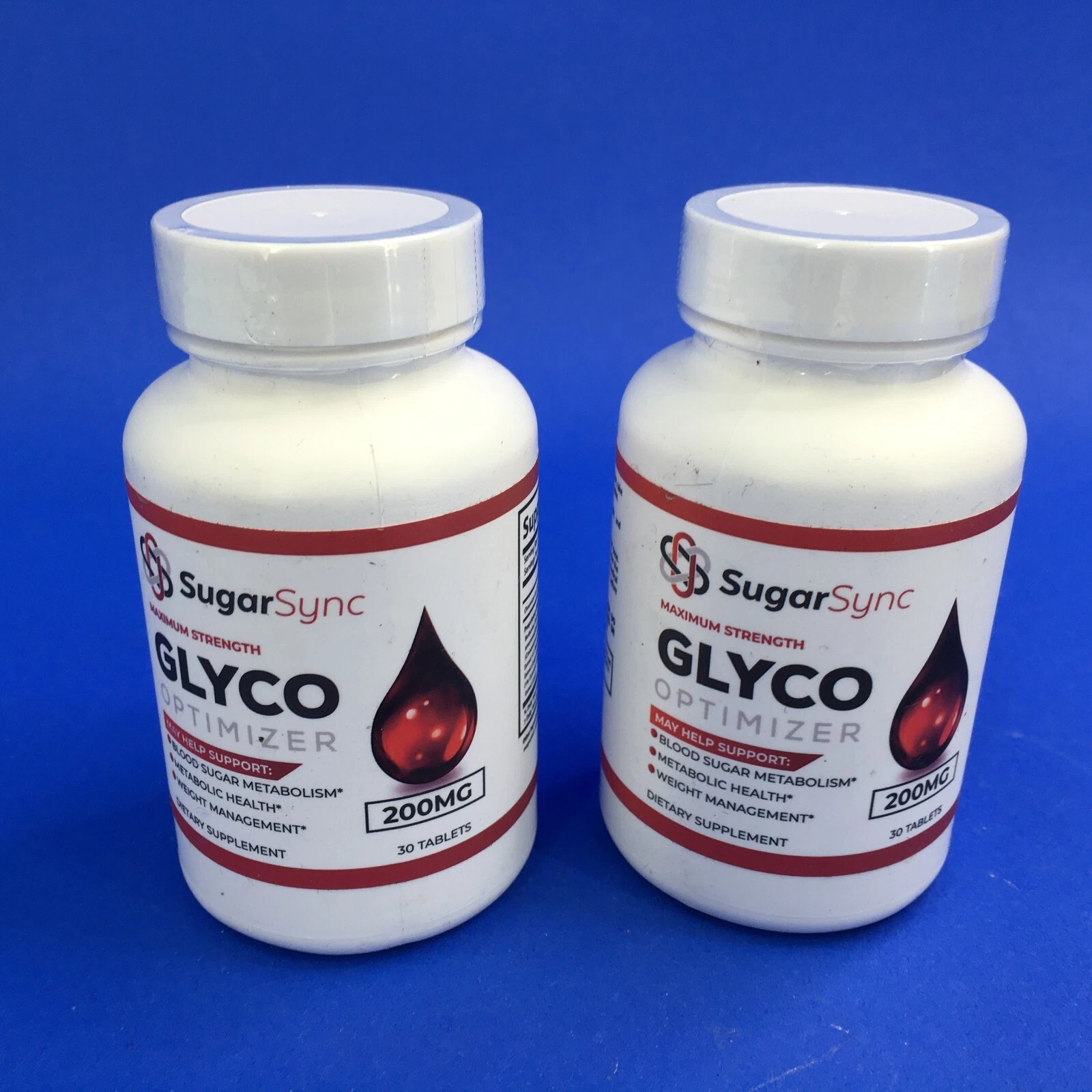 SugarSync Glyco Optimizer 200 MG 30 Tablets (Lot of 2)