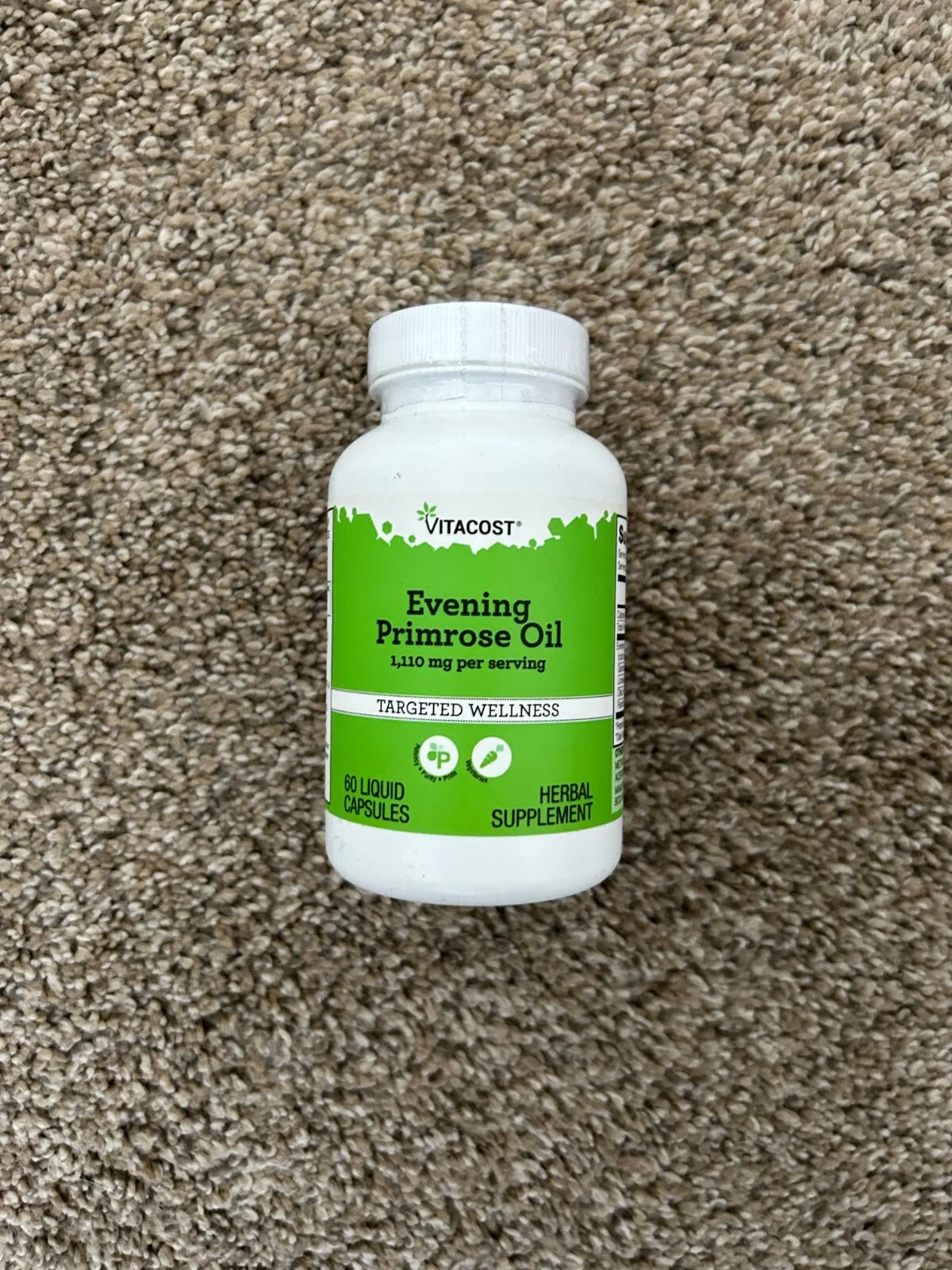 Vitacost Brand Evening Primrose Oil 1110 mg 60 Capsules NEW SEALED