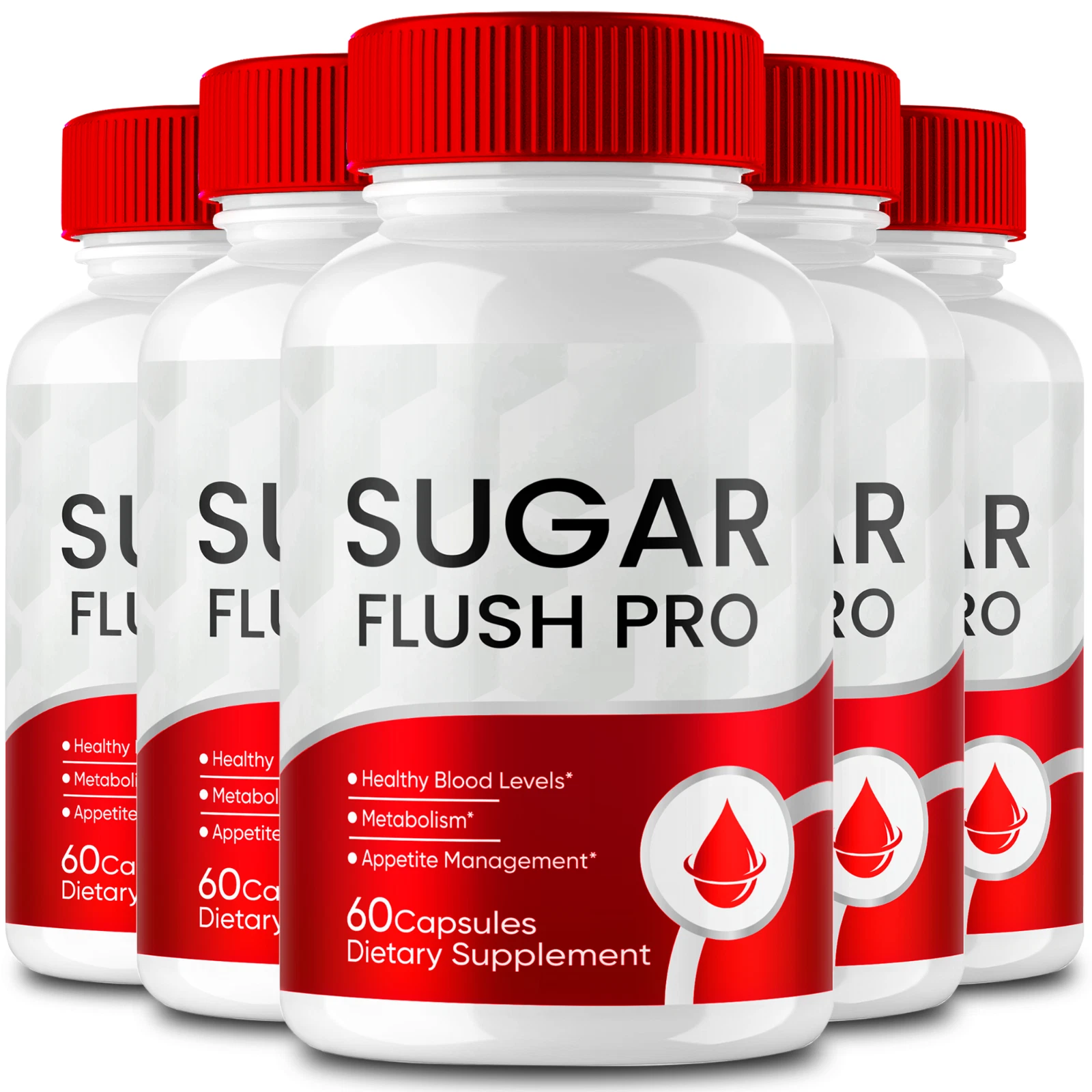 5 - Sugar Flush Pro - Blood Sugar Support Pills, Extra Strength - 300 Capsules