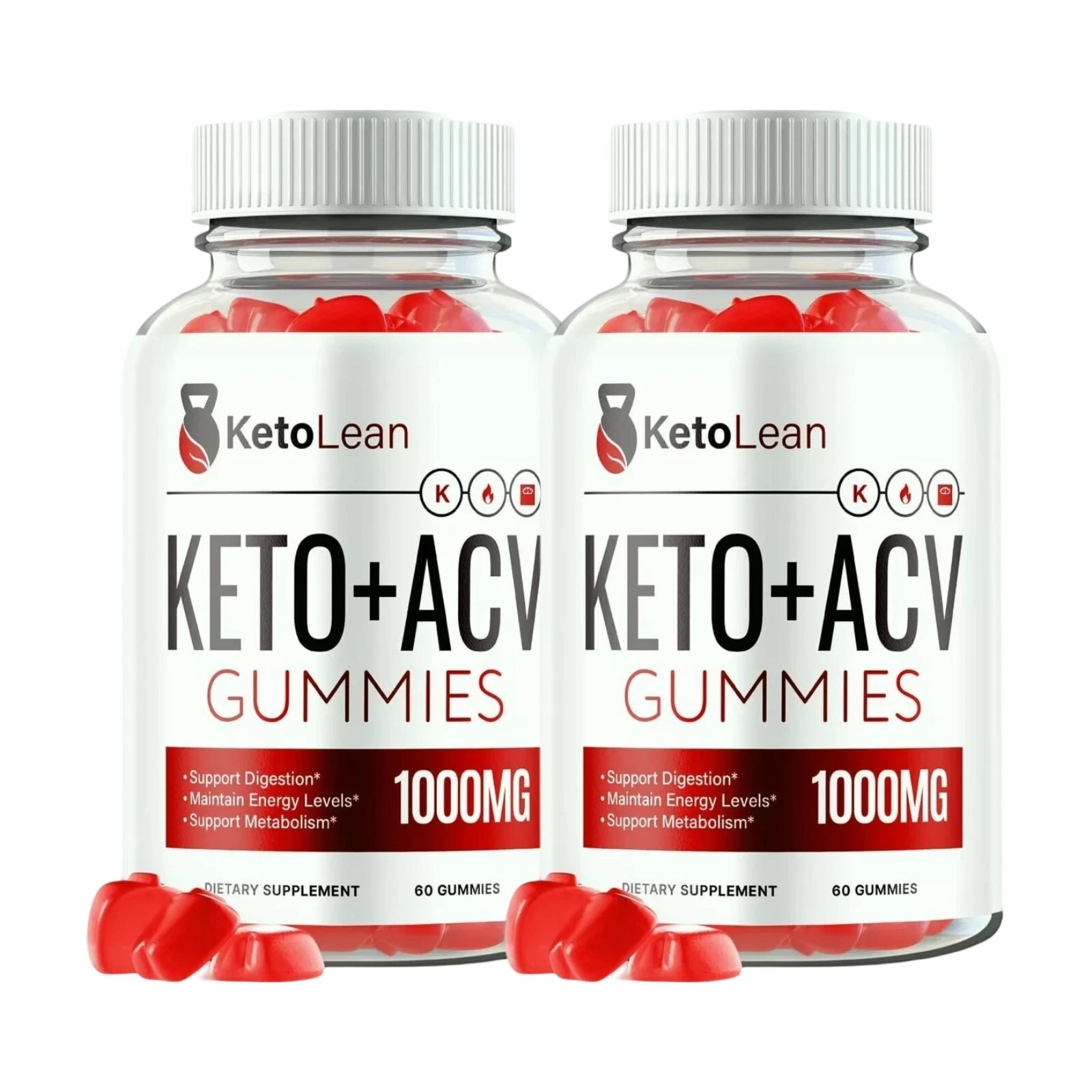 2-Pack Keto Lean ACV Gummies, KetoLean Gummies for Weight Loss (120 Gummies)