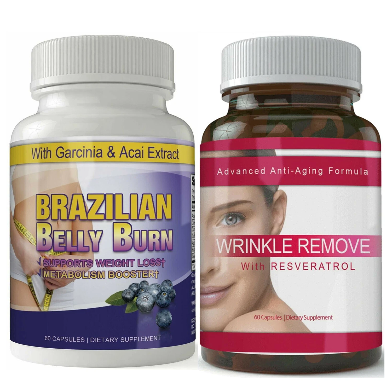 Brazilian Belly Burn Weight Loss & Skin Wrinkle Remove Antiaging Dietary Capsule