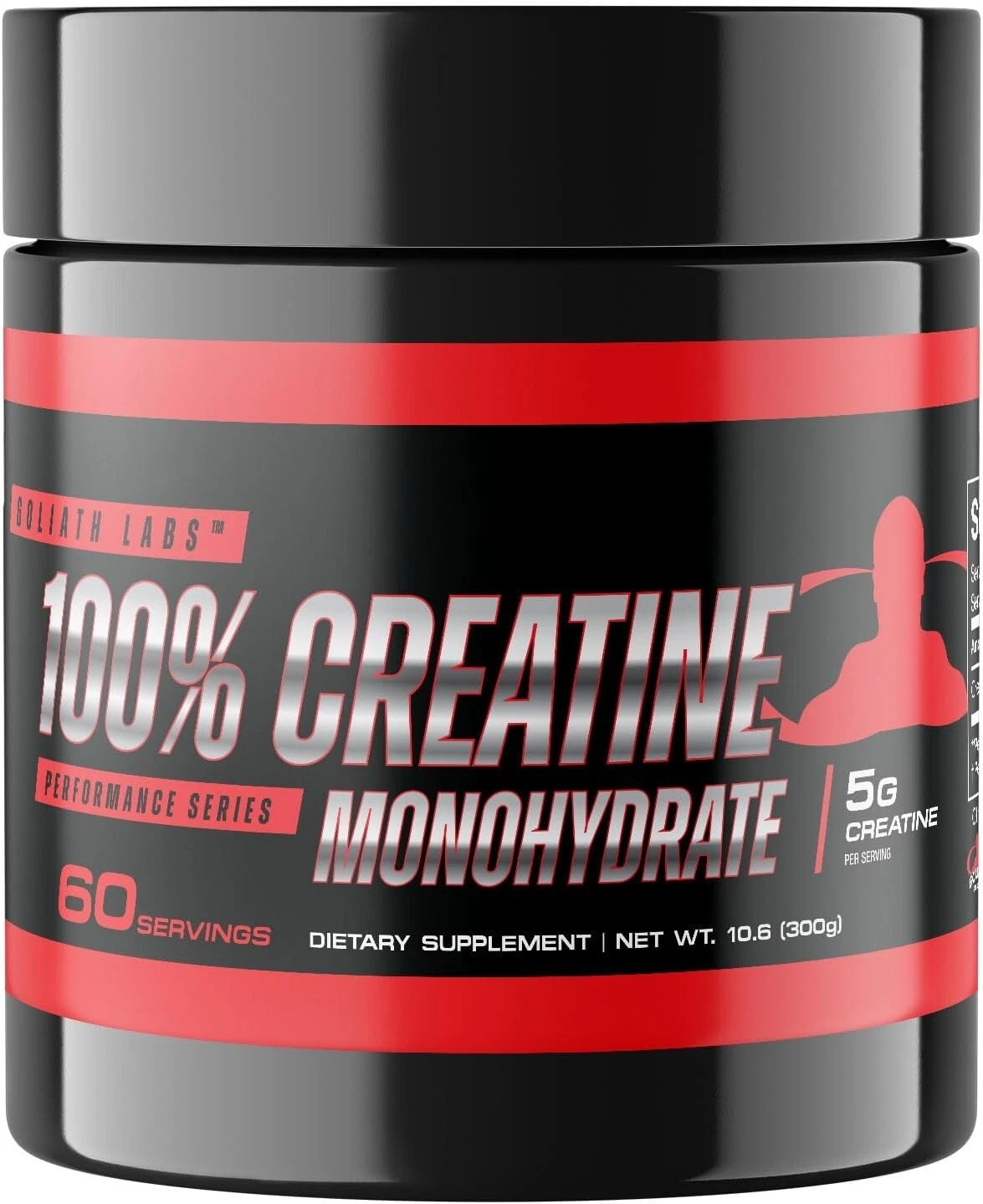 100% Pure Creatine Monohydrate Powder - 300g Unflavored Micronized Creatine