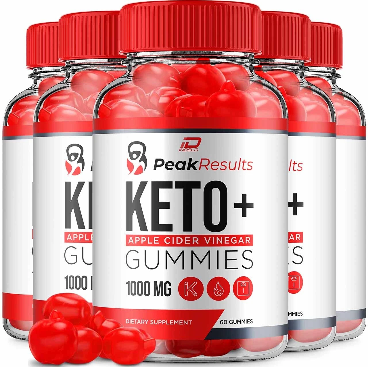 (5 Pack) Peak Results Keto ACV Gummies Supplement – PeakResults 1000MG