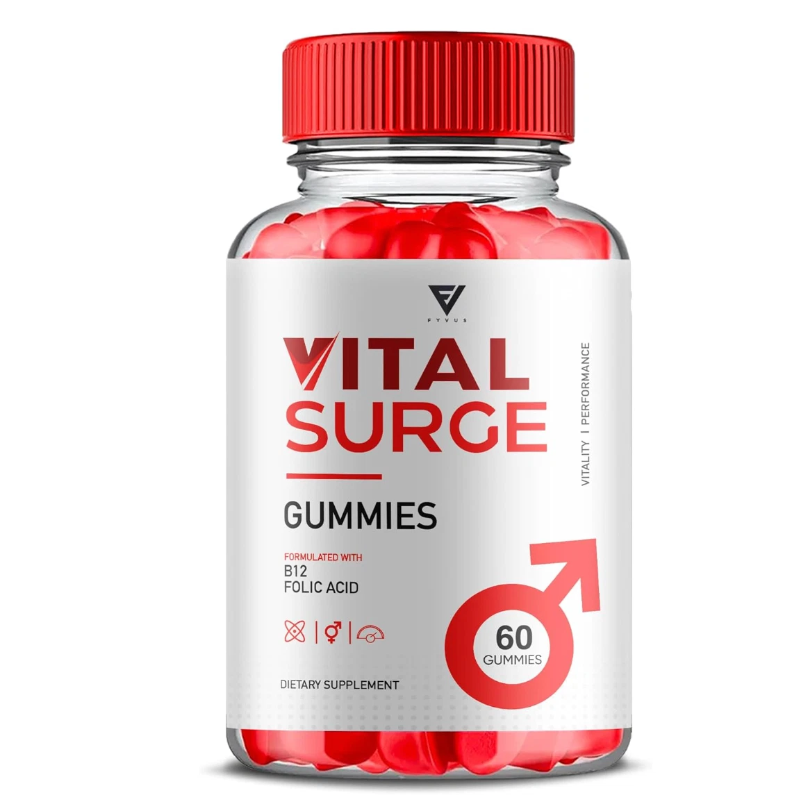 Men's Vitamin Supplement Supports Performance and Boosts Energy (60 Gummies)