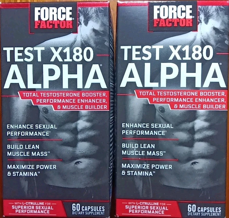 2 FORCE FACTOR TEST X180 ALPHA TOTAL TEST BURN FAT SUPPLEMENT 60 X2 120 CAPSULES
