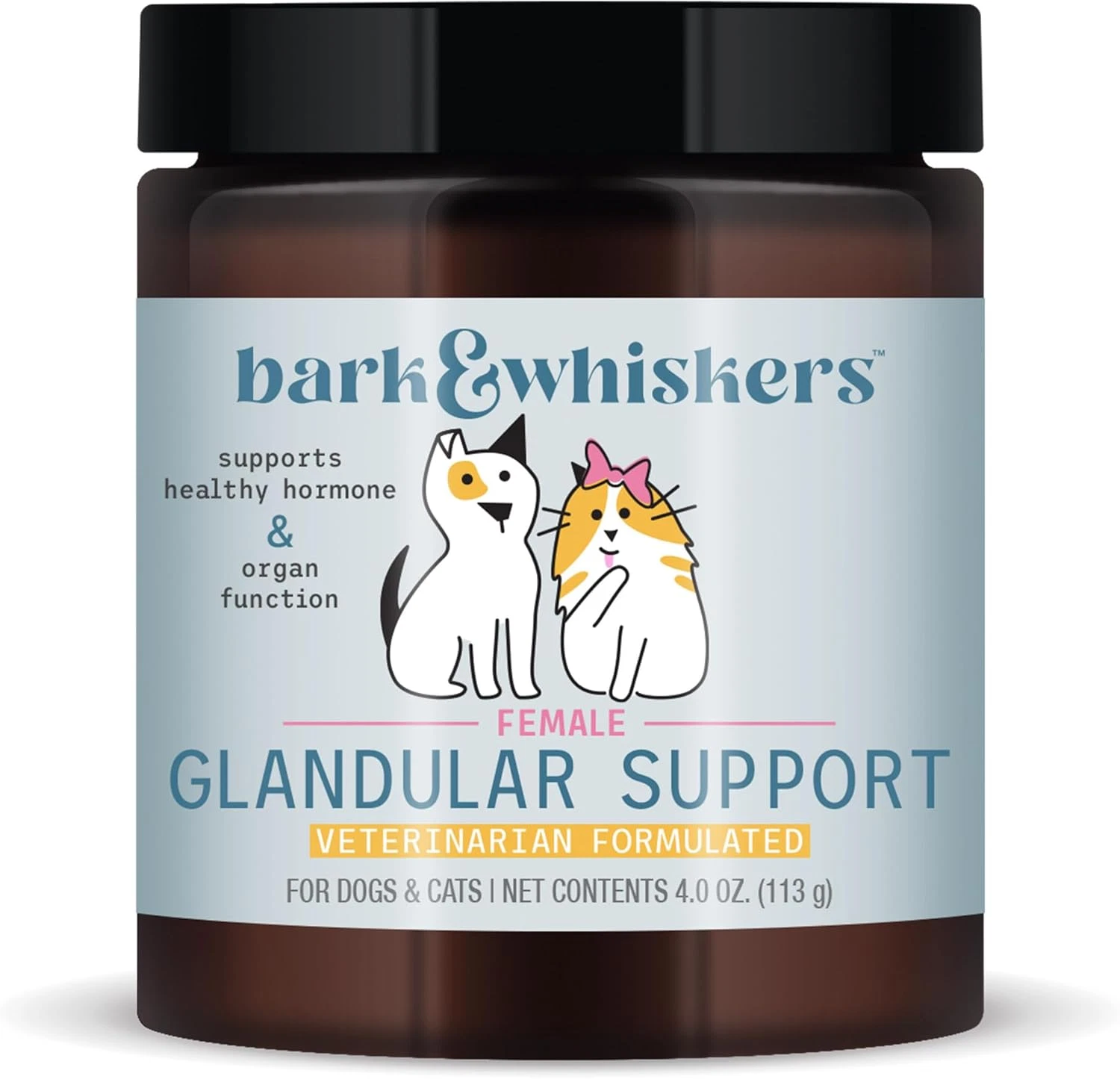 Bark & Whiskers Female Glandular Support, 4 Oz. (113 G), 75 Scoops, Supports ...