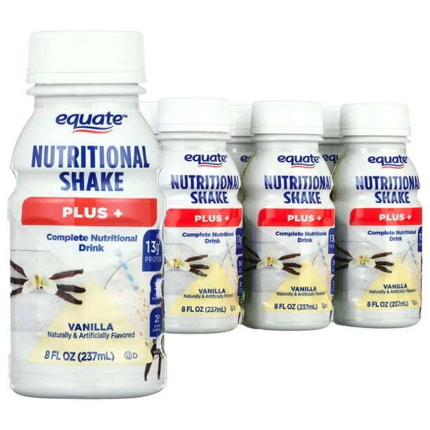 Equate Plus Nutritional Shakes, Vanilla, 8 fl oz, 6 Ct