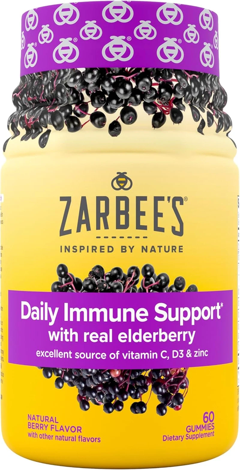 Elderberry Gummy Daily Immune Support Supplement with Vitamins A, C, D, E & Z...