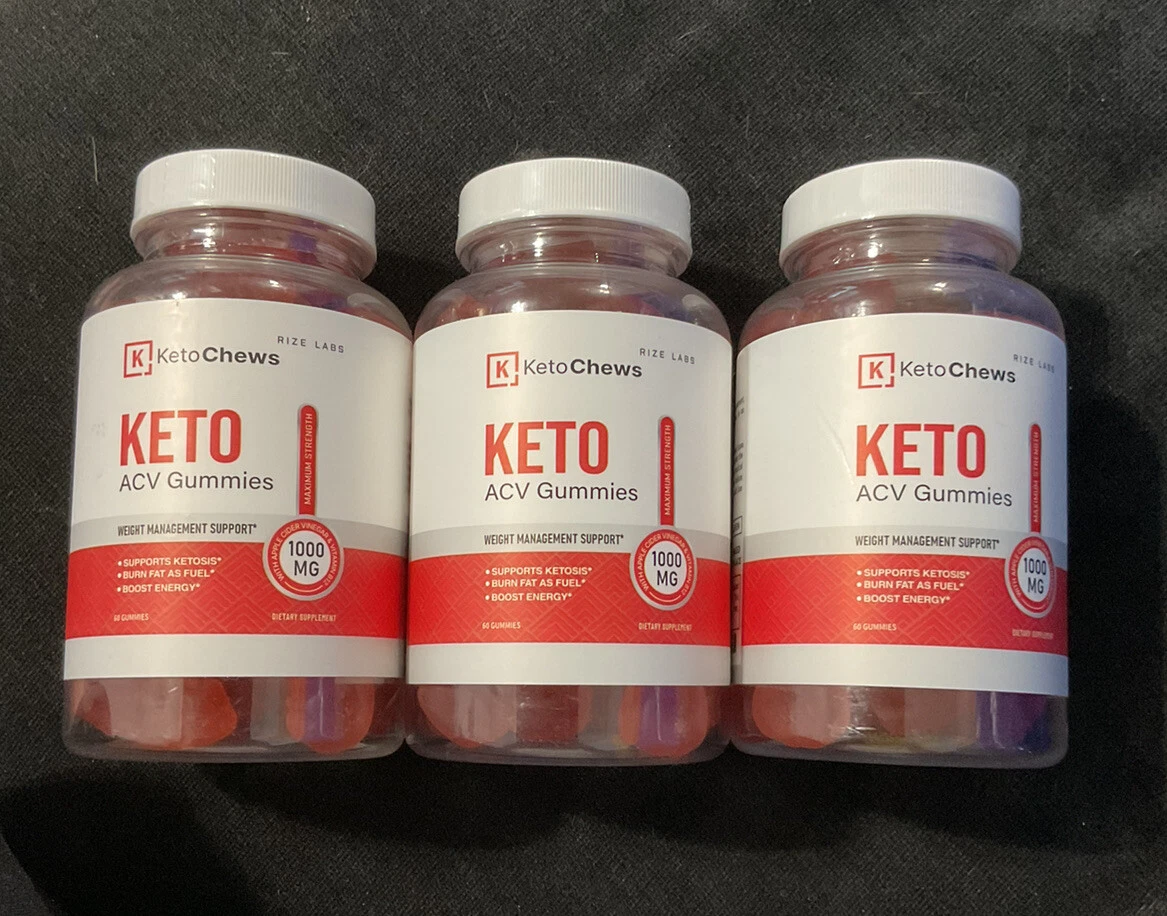 (3 Pack) Keto Chews ACV Gummies Weight Loss - 180 Gummies