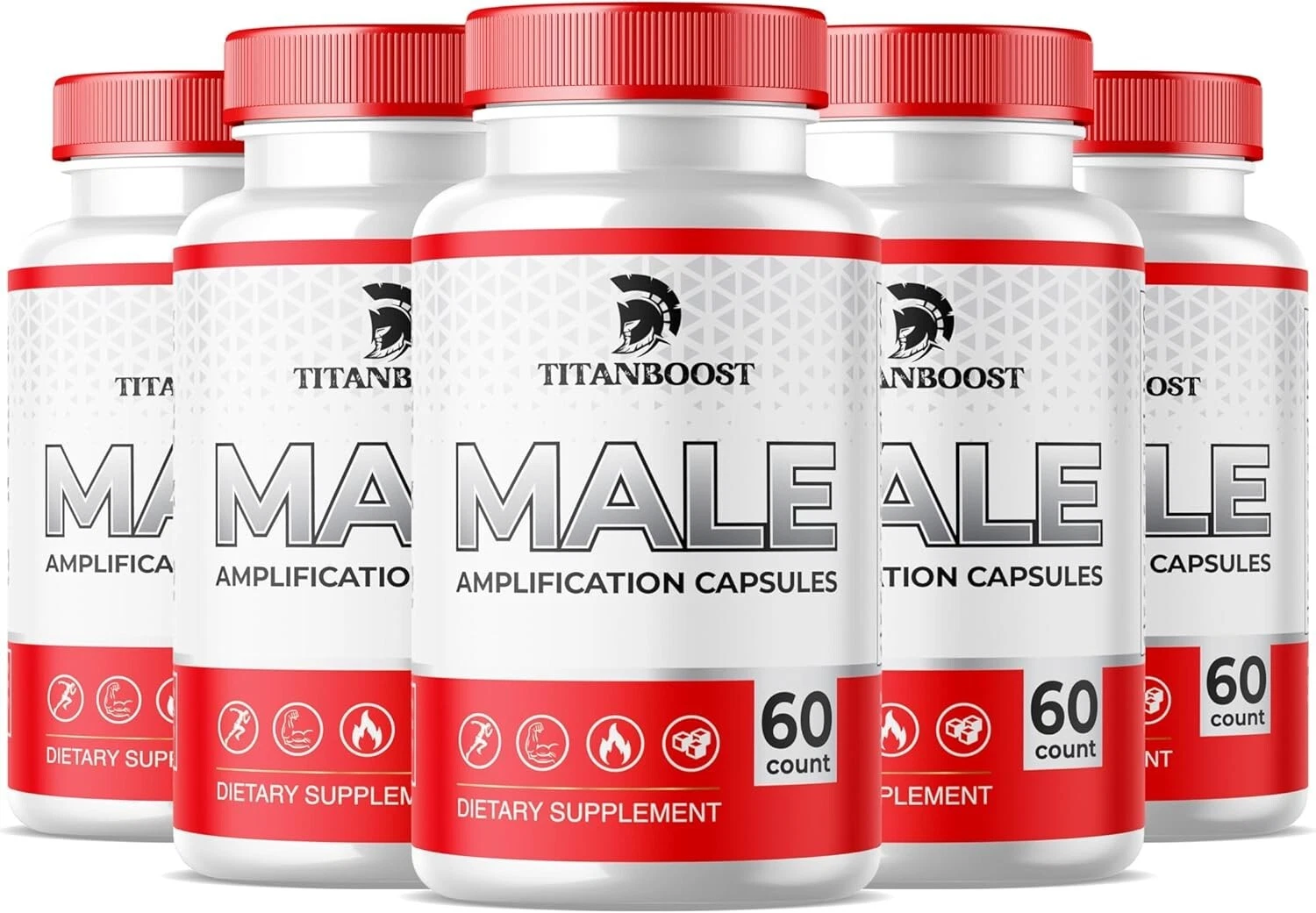 Titan Boost Male Amplification Advanced Formula Supplement (300 Capsules) 5-Pack