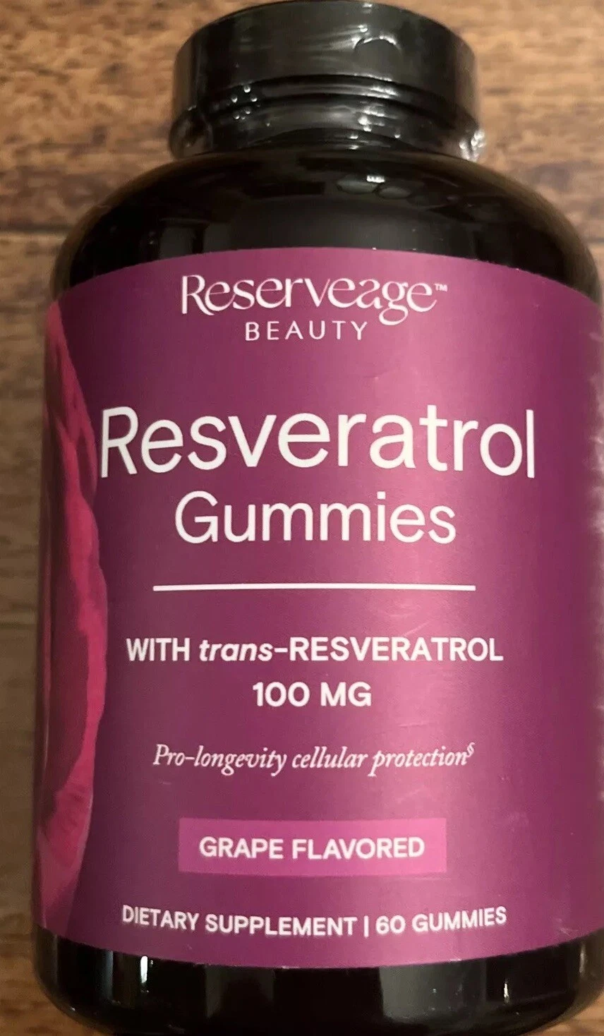 Reserveage Nutrition Resveratrol Grape Flavored 60 Gummies