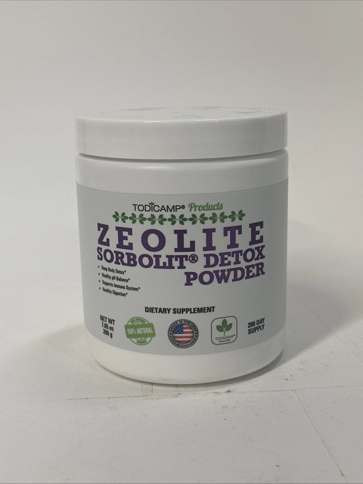 Zeolite Clinoptilolite Powder by TODICAMP® - Ultra FINE 1-2 µm Exp 03/27