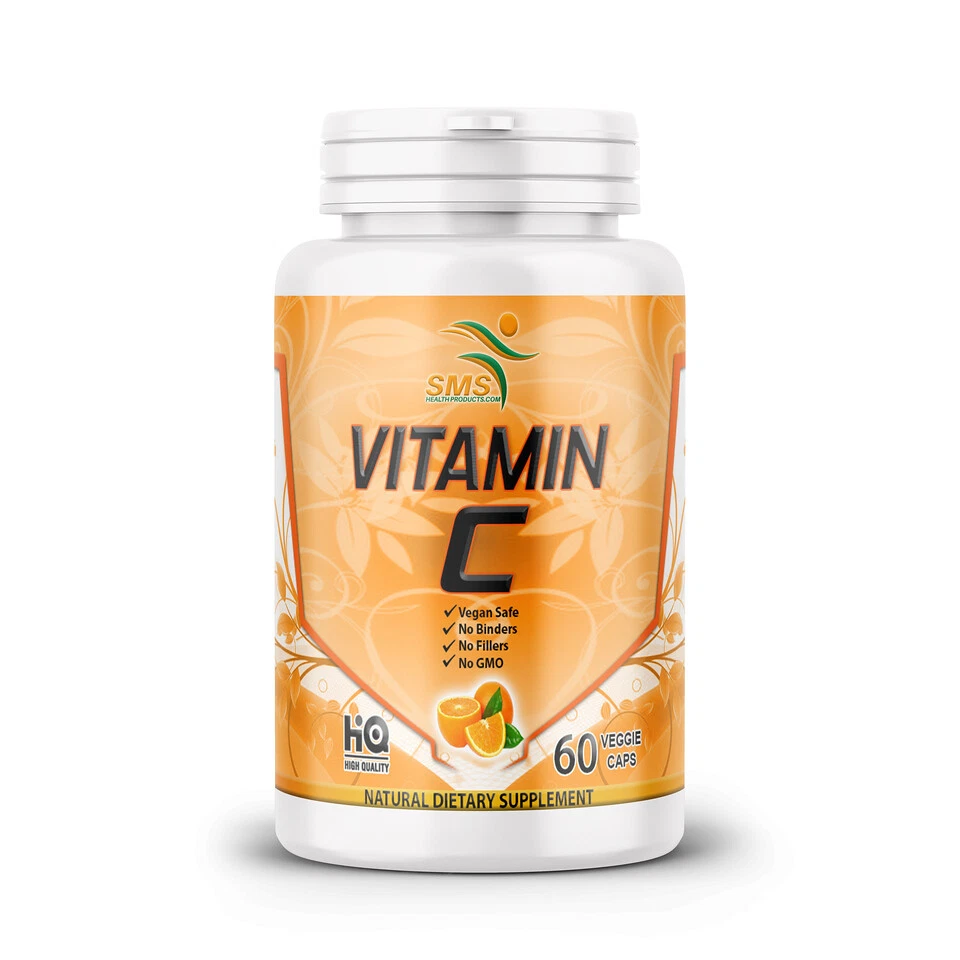 Vitamin C 1,500 mg Capsules Gluten GMO Free Healthy Dietary Supplement NEW ❤