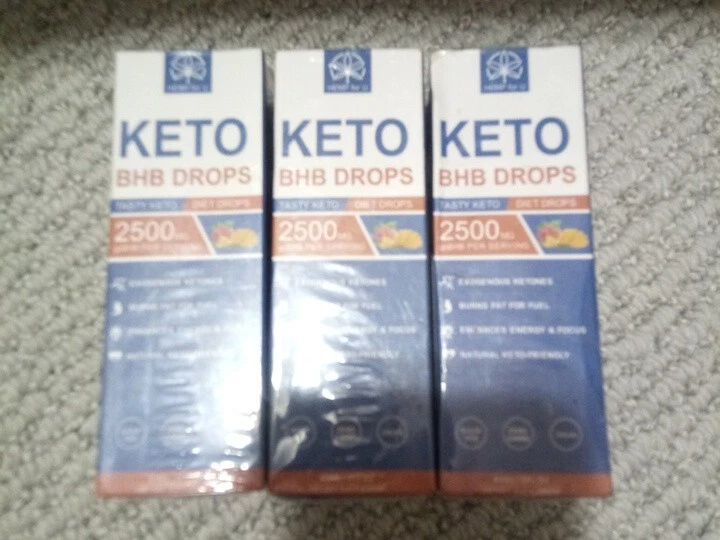 Lot of 3 Keto Diet Drops 2500MG Ketosis Enhance Fat Burner Weight Loss Supplemen