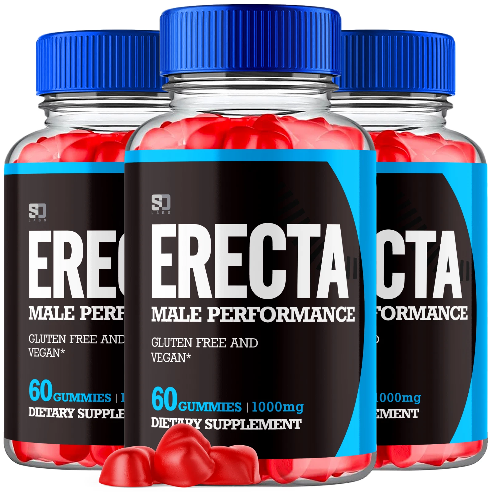 Erecta Gummies Supports Male Performance, Energy and Wellness (3 Pack)