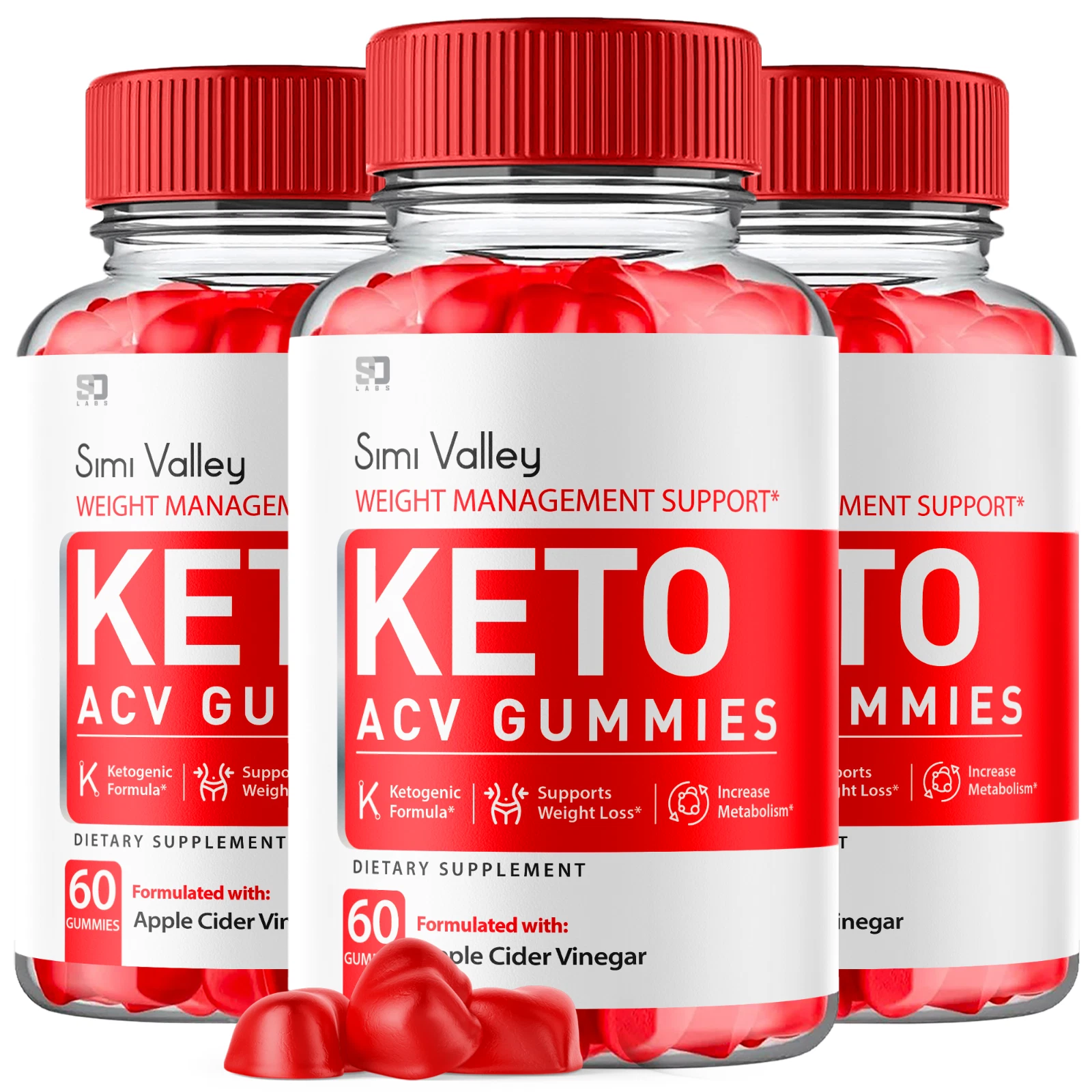 (3 Pack) Simi Valley Keto Gummies, SimiValley Keto ACV Gummies (180 Gummies)