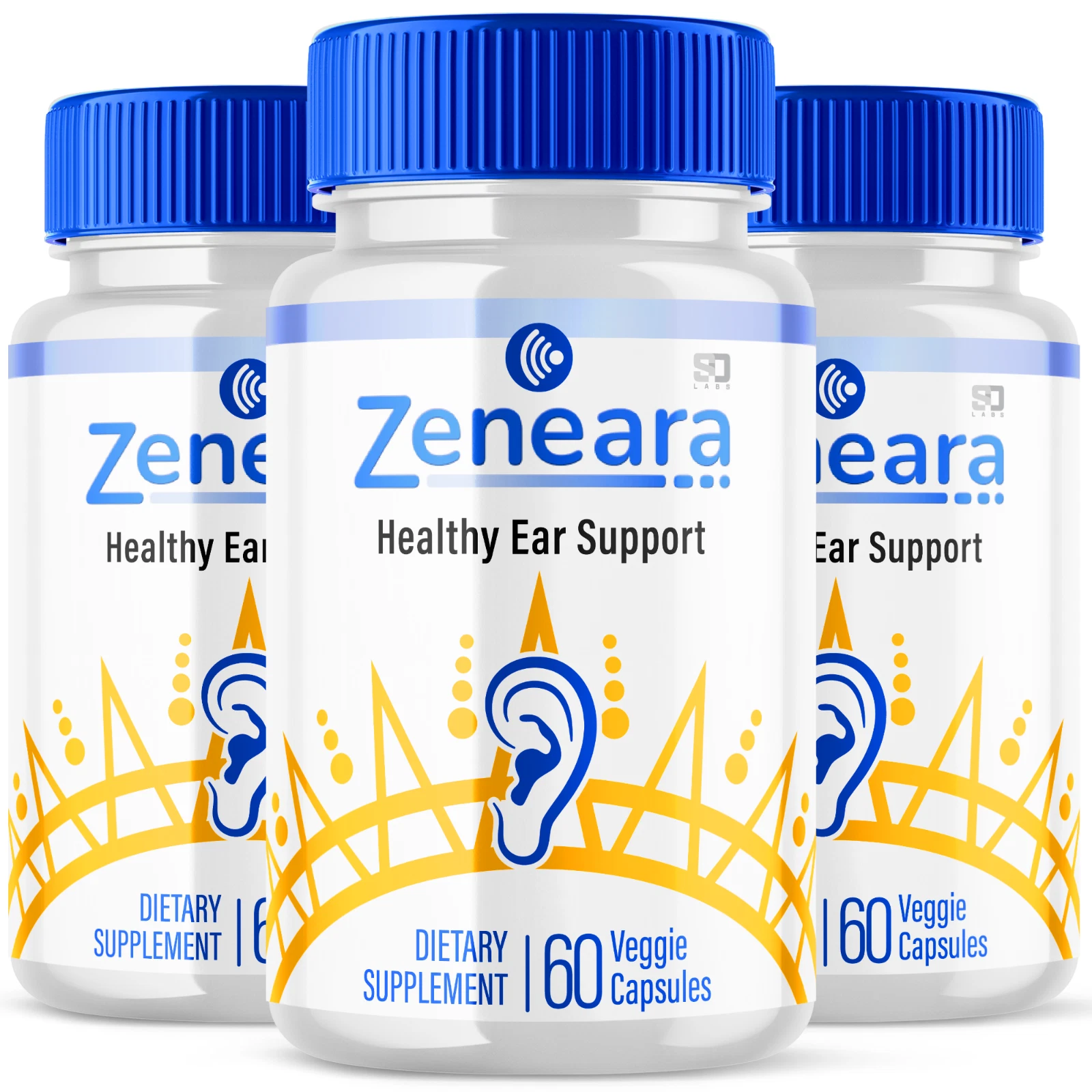 (3 Pack) Zeneara, Healthy Ear Support for Ear Ringing & Tinnitus (180 Capsules)