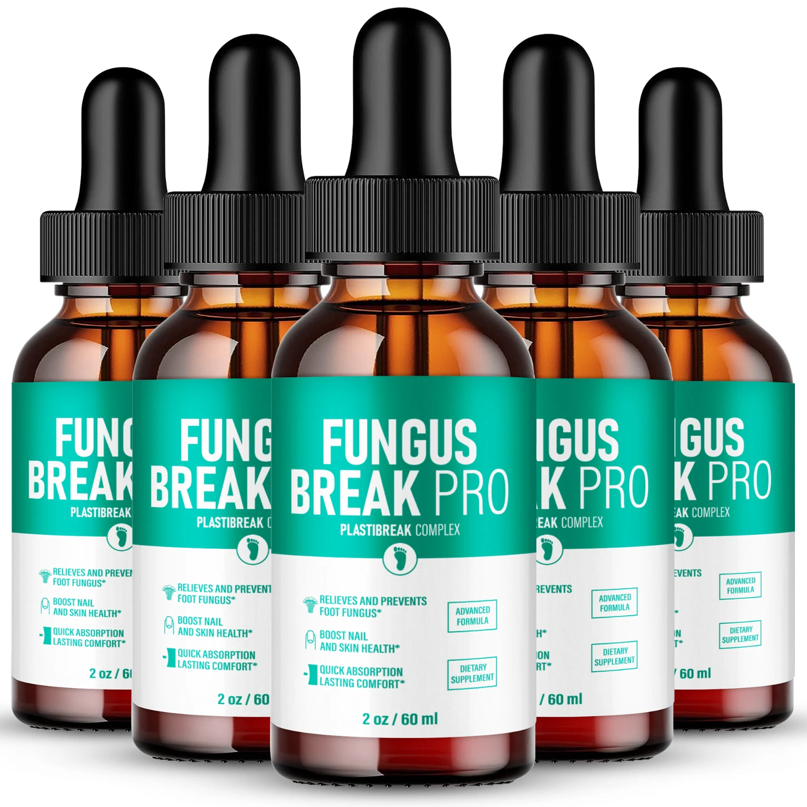(5 Pack) Fungus Break Pro Drops, FungusBrake Pro Nail Health Support Supplement