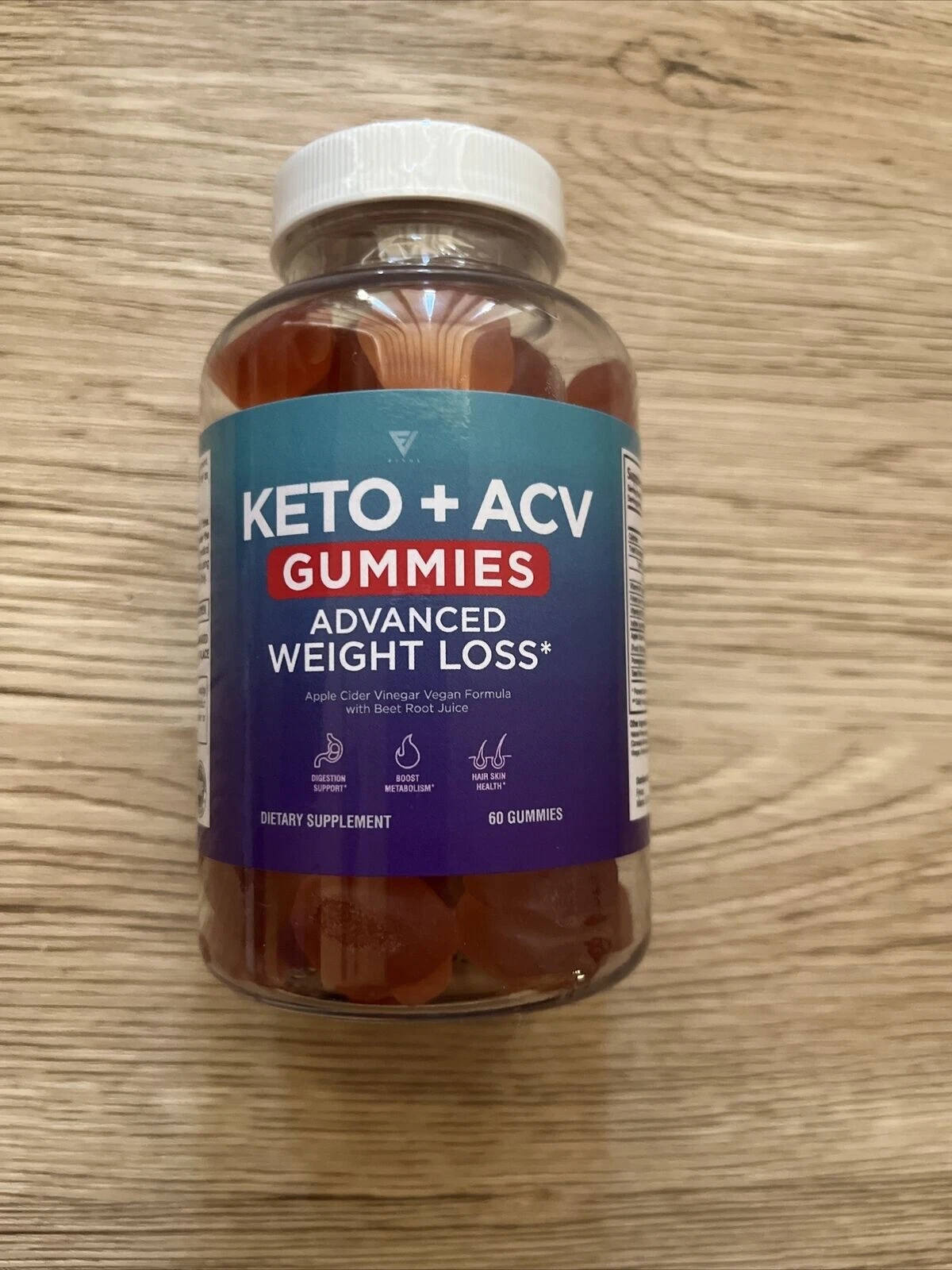 Keto + ACV Gummies Advanced Weight Loss Gummies -2 per serving EXP 6/2025 NEW