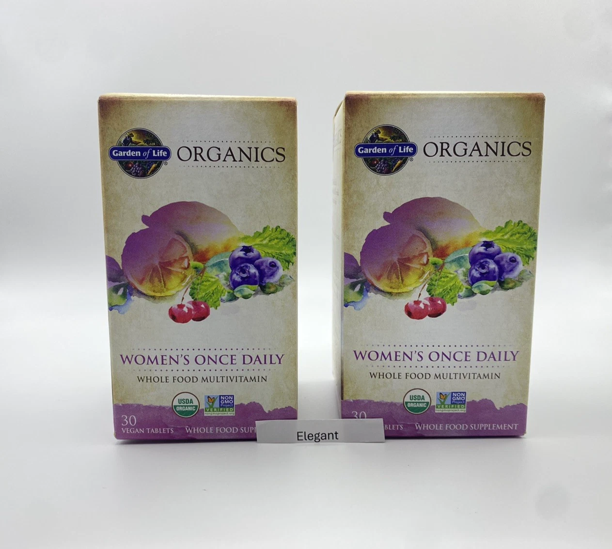 2 X Garden of Life Mykind Organics Women's Multivitamin 30 Each Total 60 EXP2027