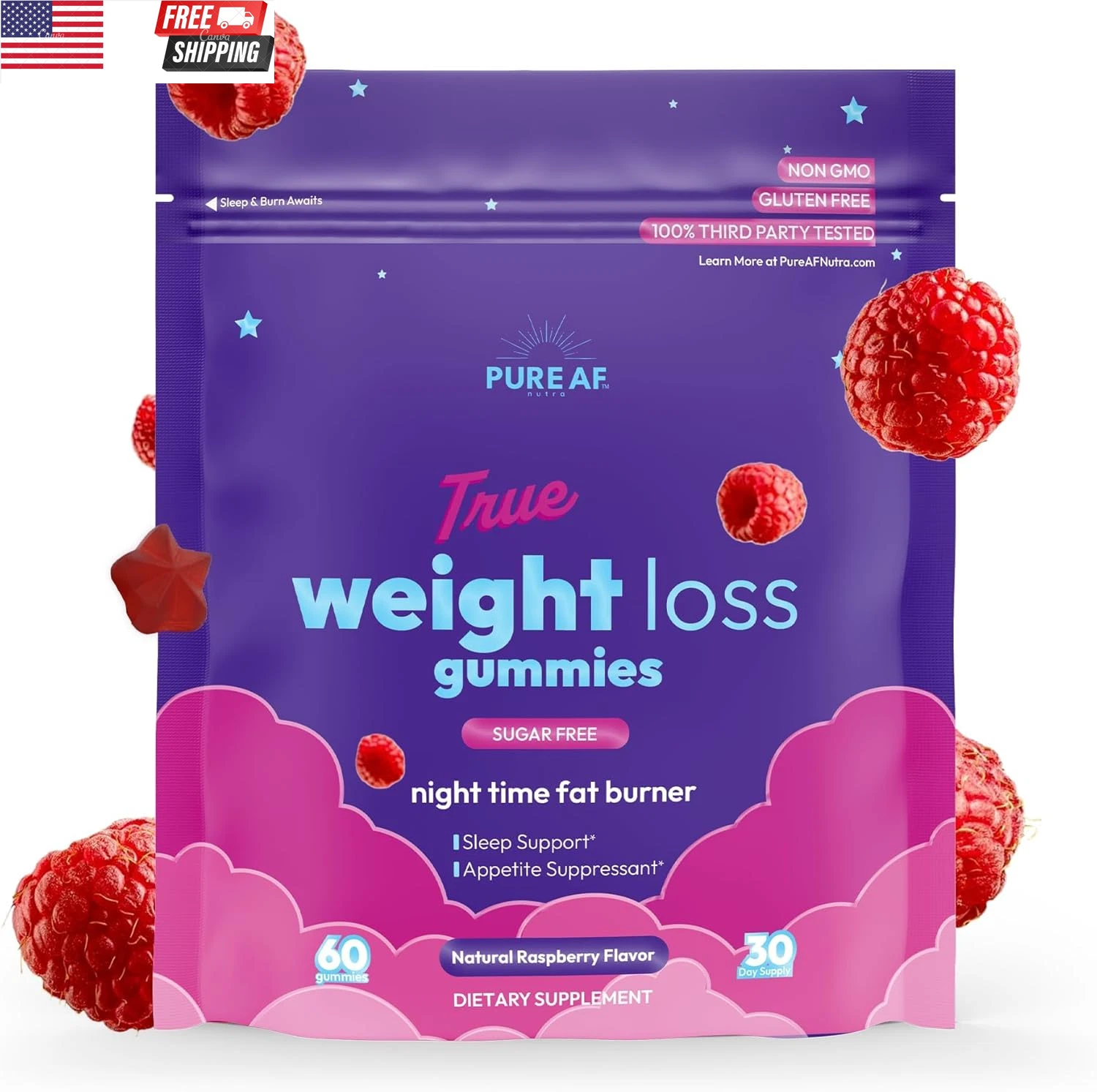 Night Time Fat Burner Gummies, Sleep Gummies & Weight Loss Supplement | Skinny G